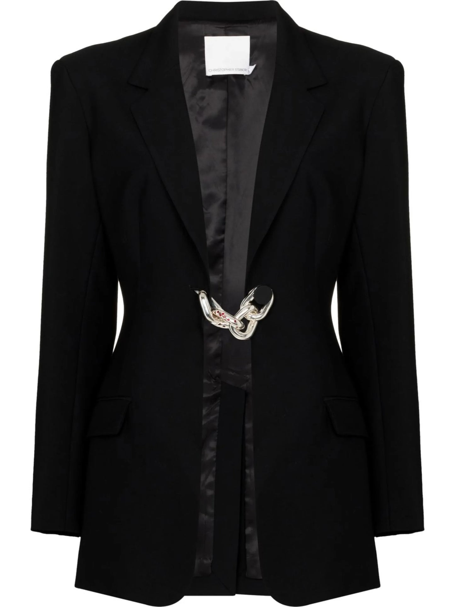 Pierced Chain single-breasted blazer