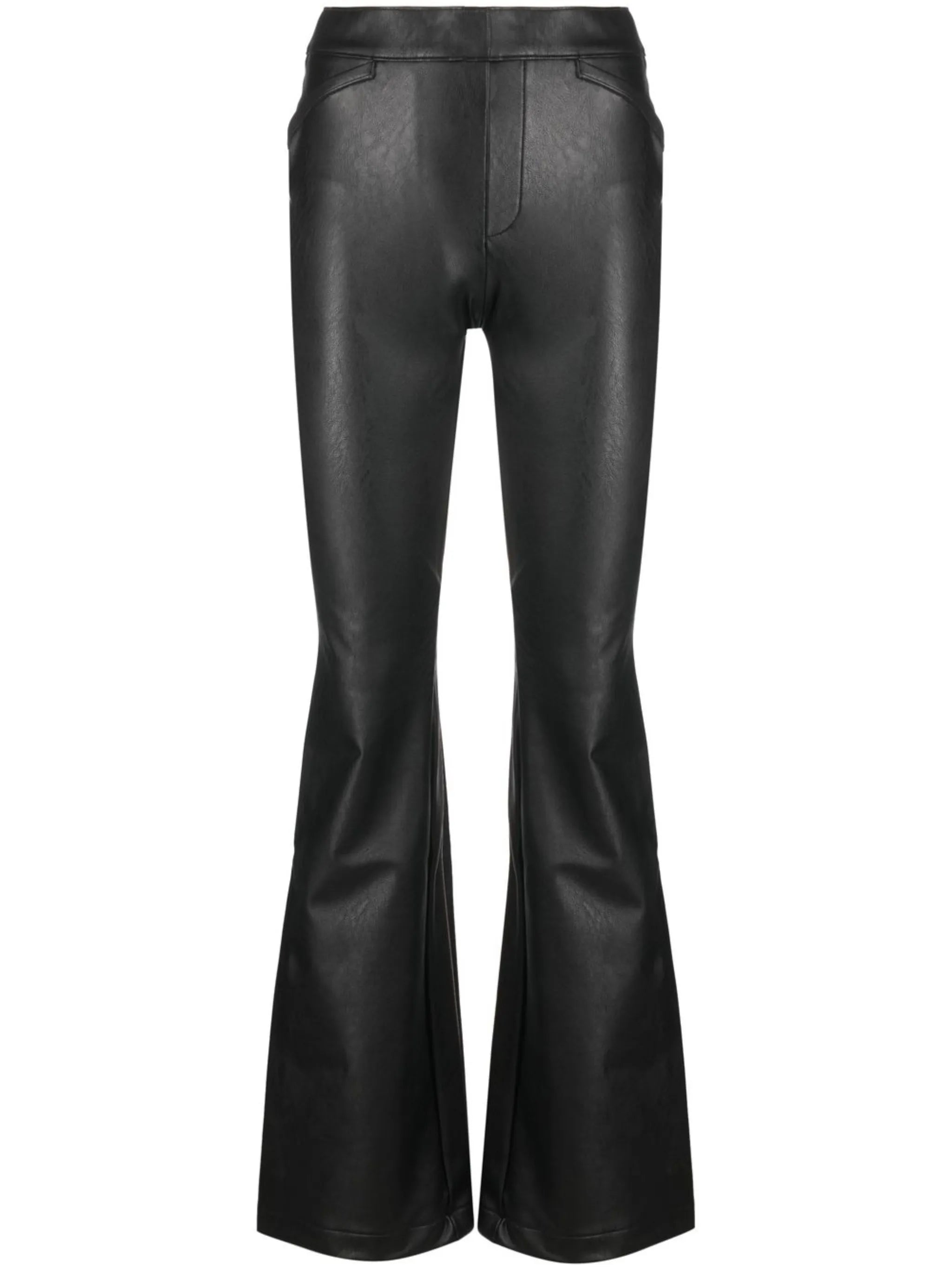flared leather trousers