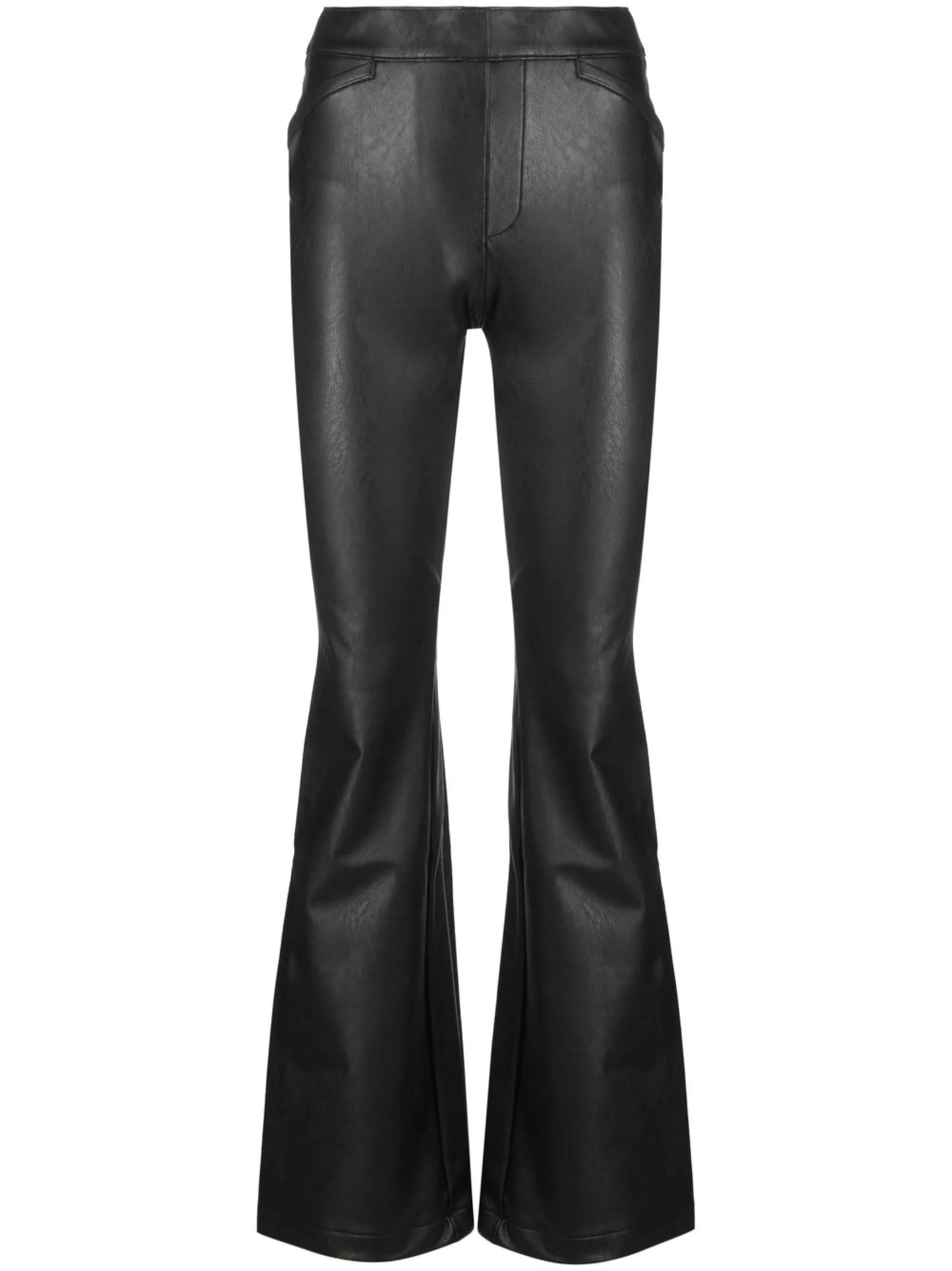 flared leather trousers