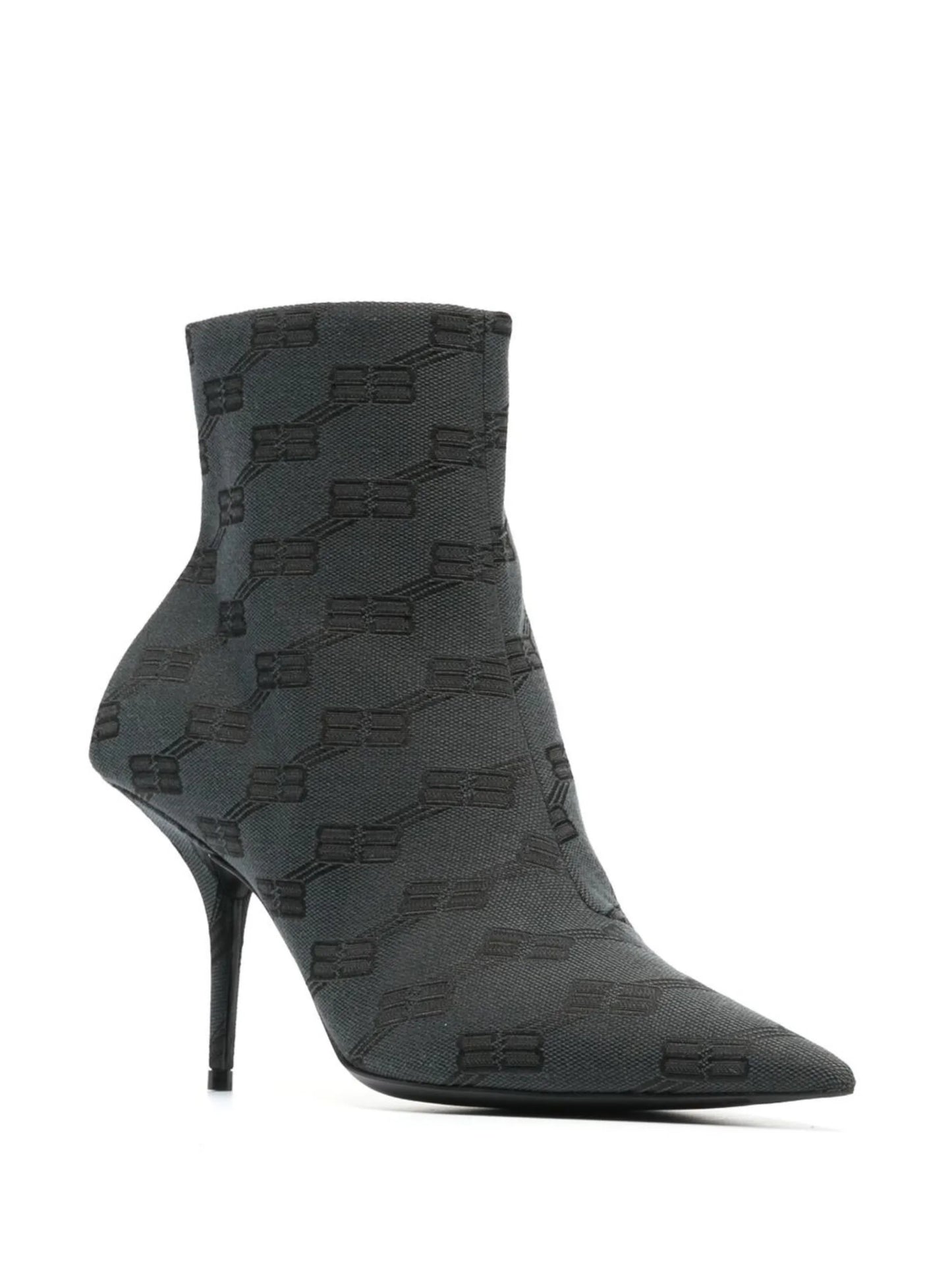 monogram-print ankle boots