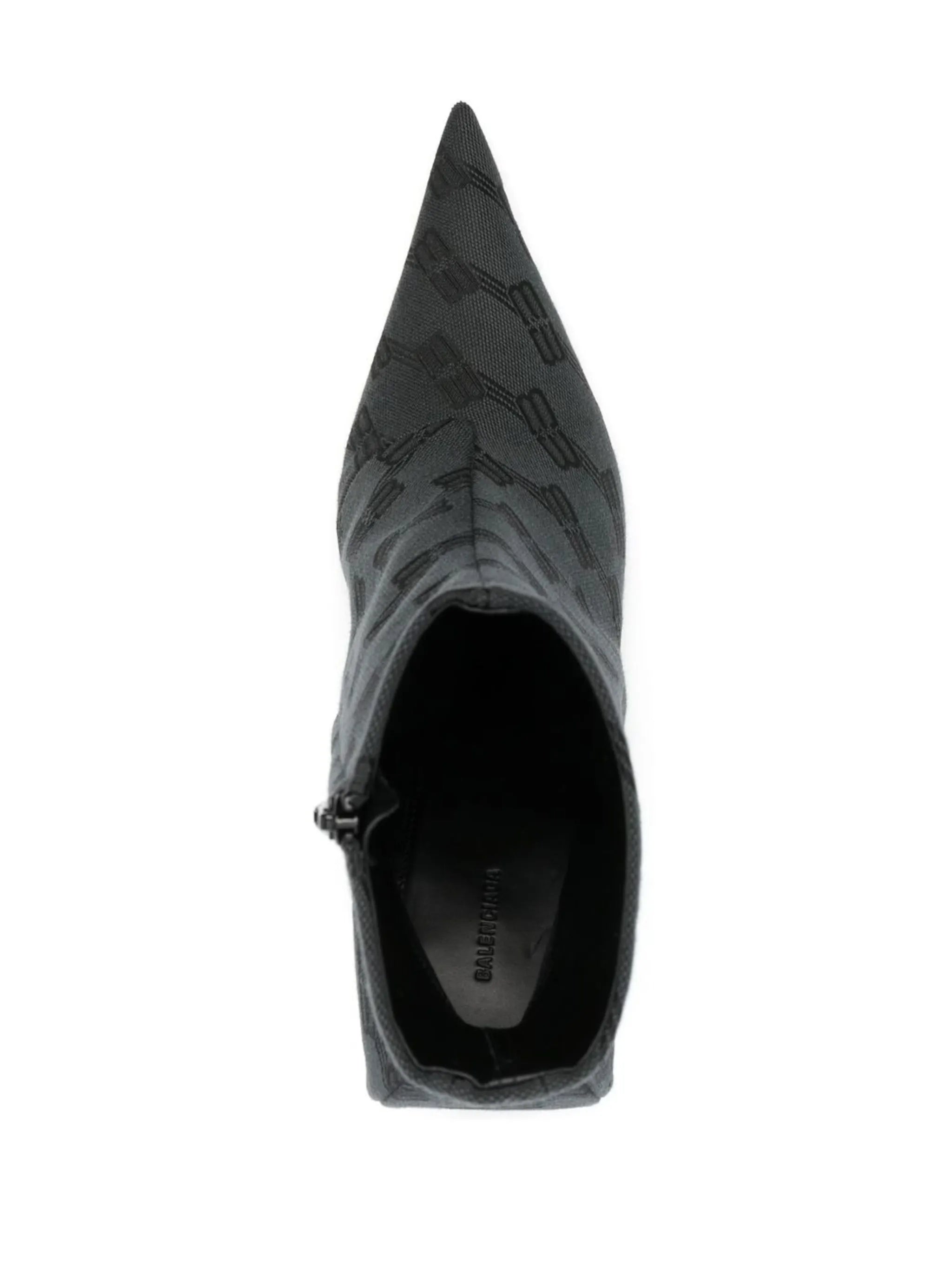 monogram-print ankle boots