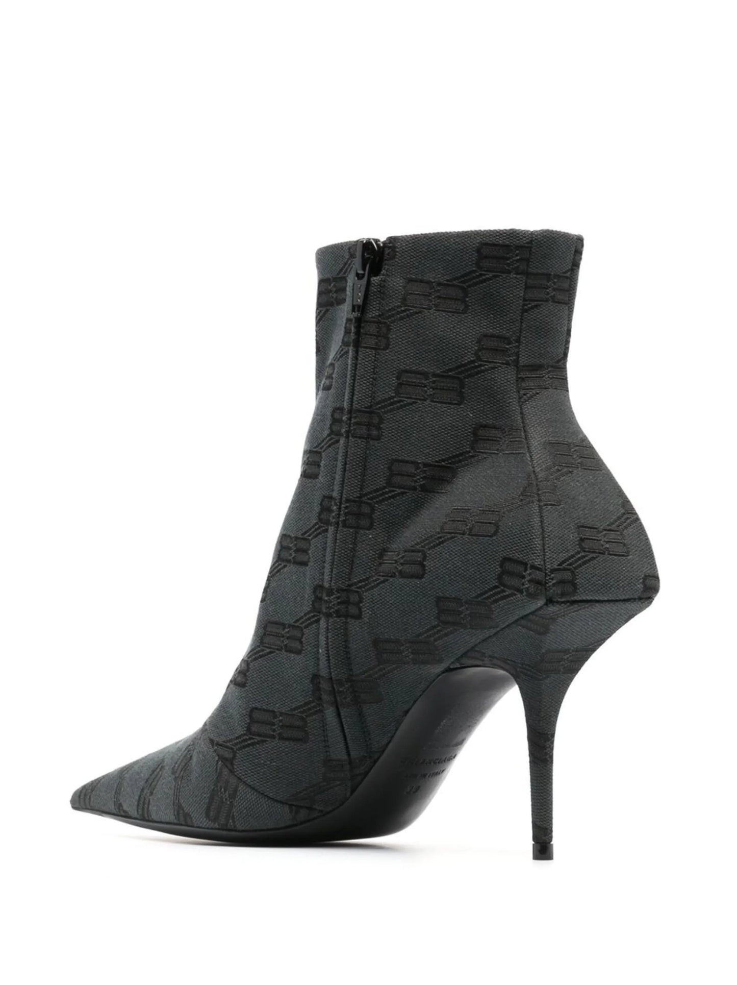 monogram-print ankle boots