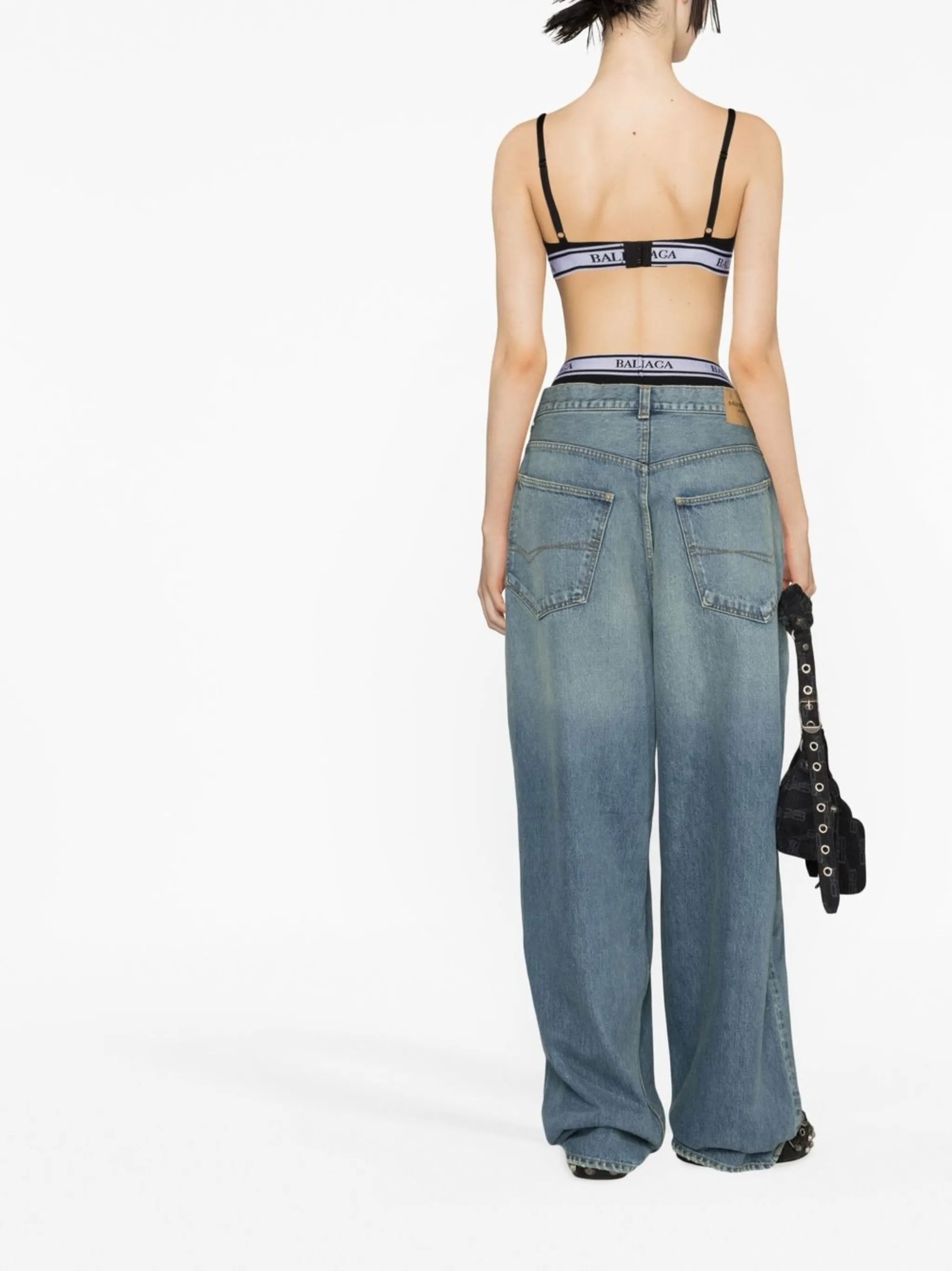 high-rise wide-leg jeans