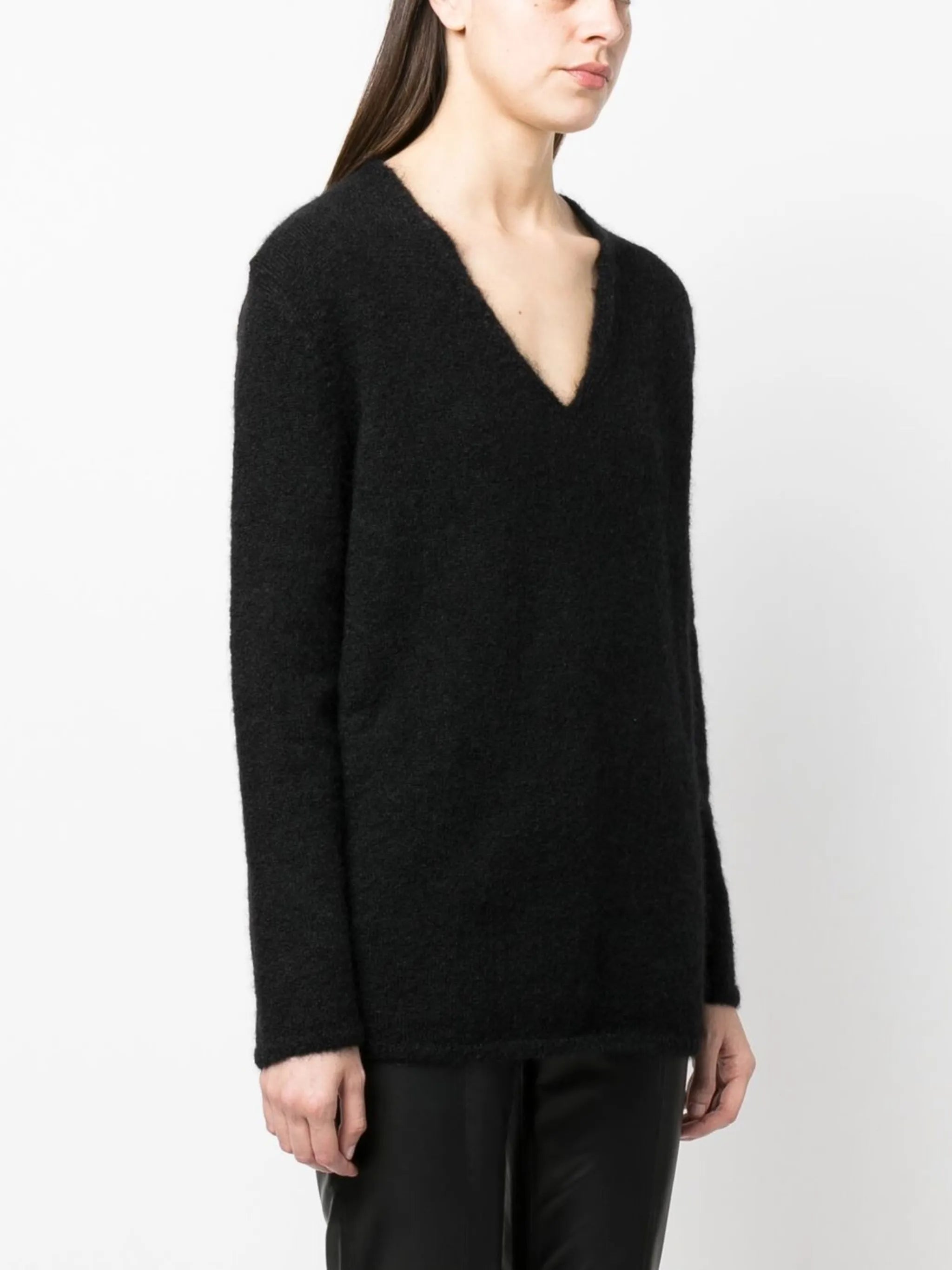 V-neck knitted jumper