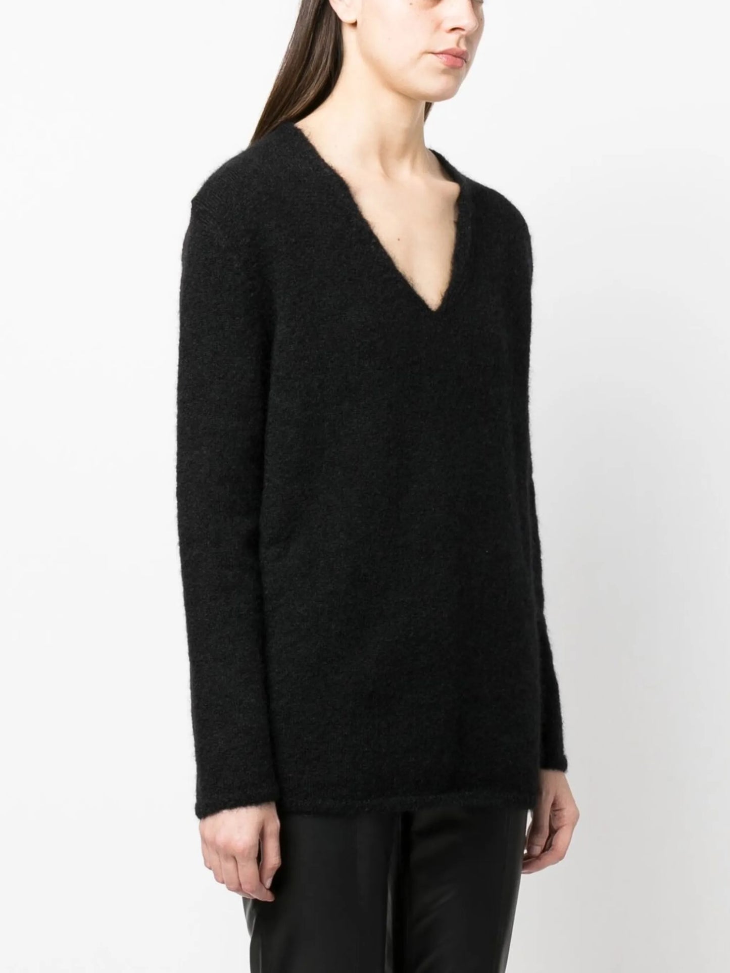 V-neck knitted jumper