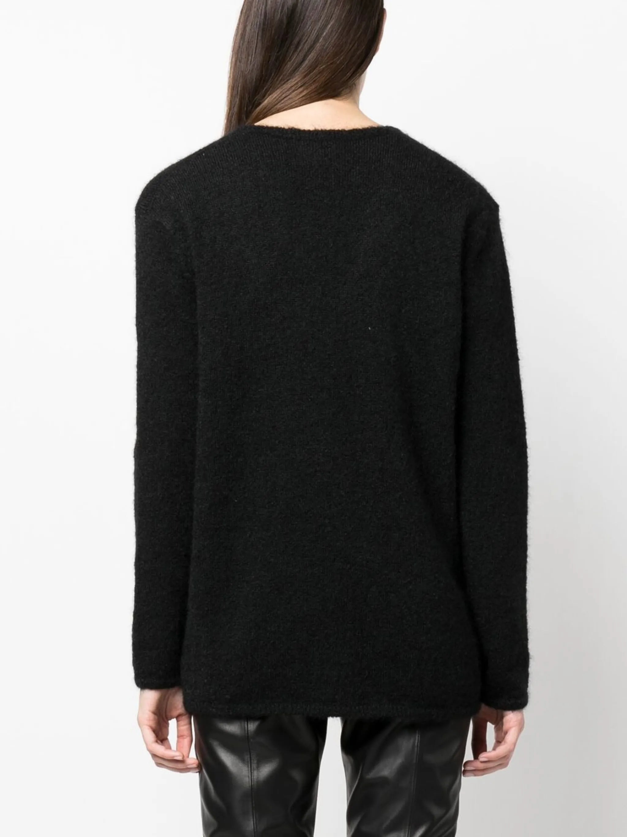 V-neck knitted jumper