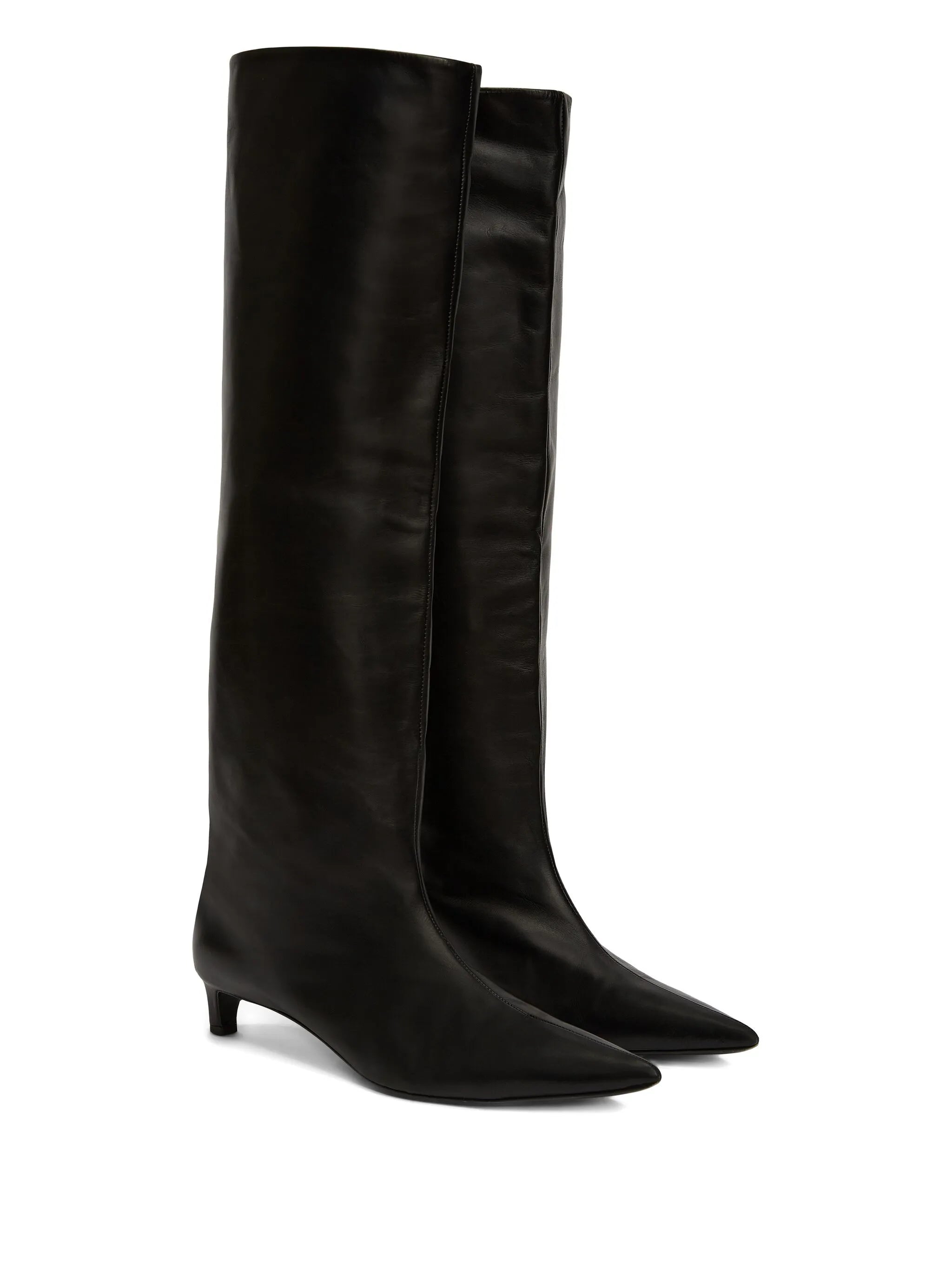 leather knee-high boots