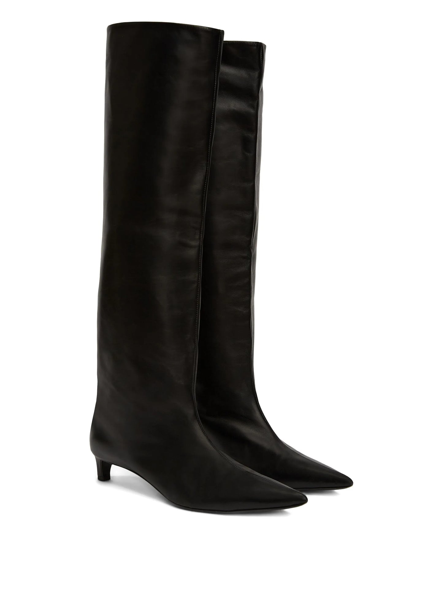 leather knee-high boots