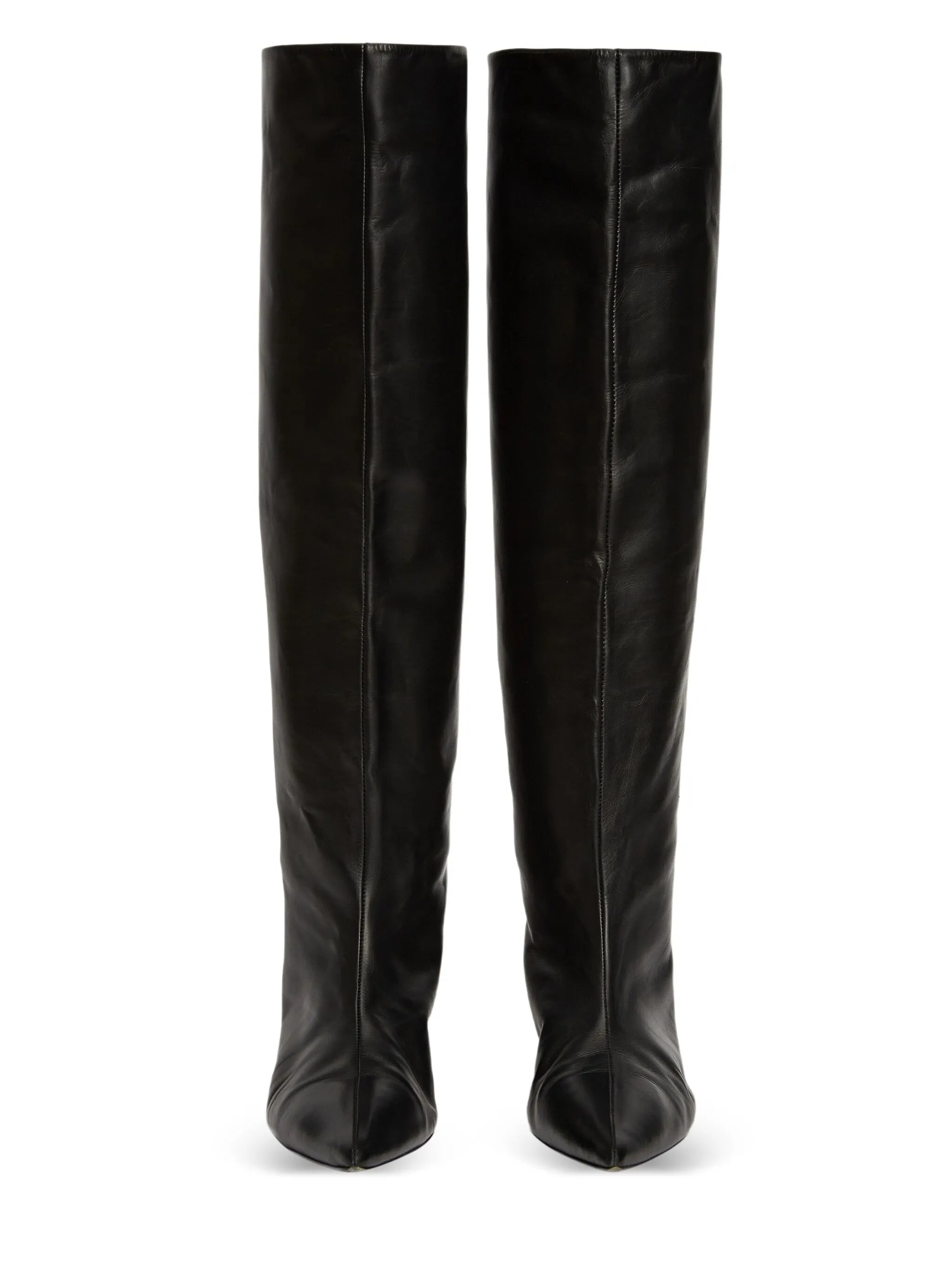 leather knee-high boots
