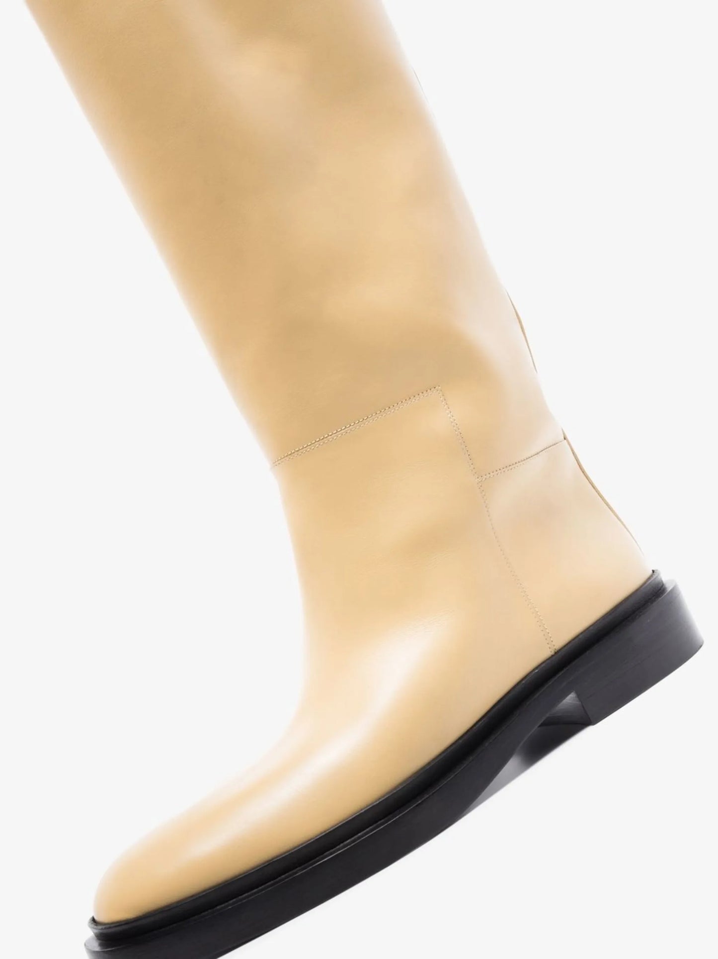 knee-length leather boots
