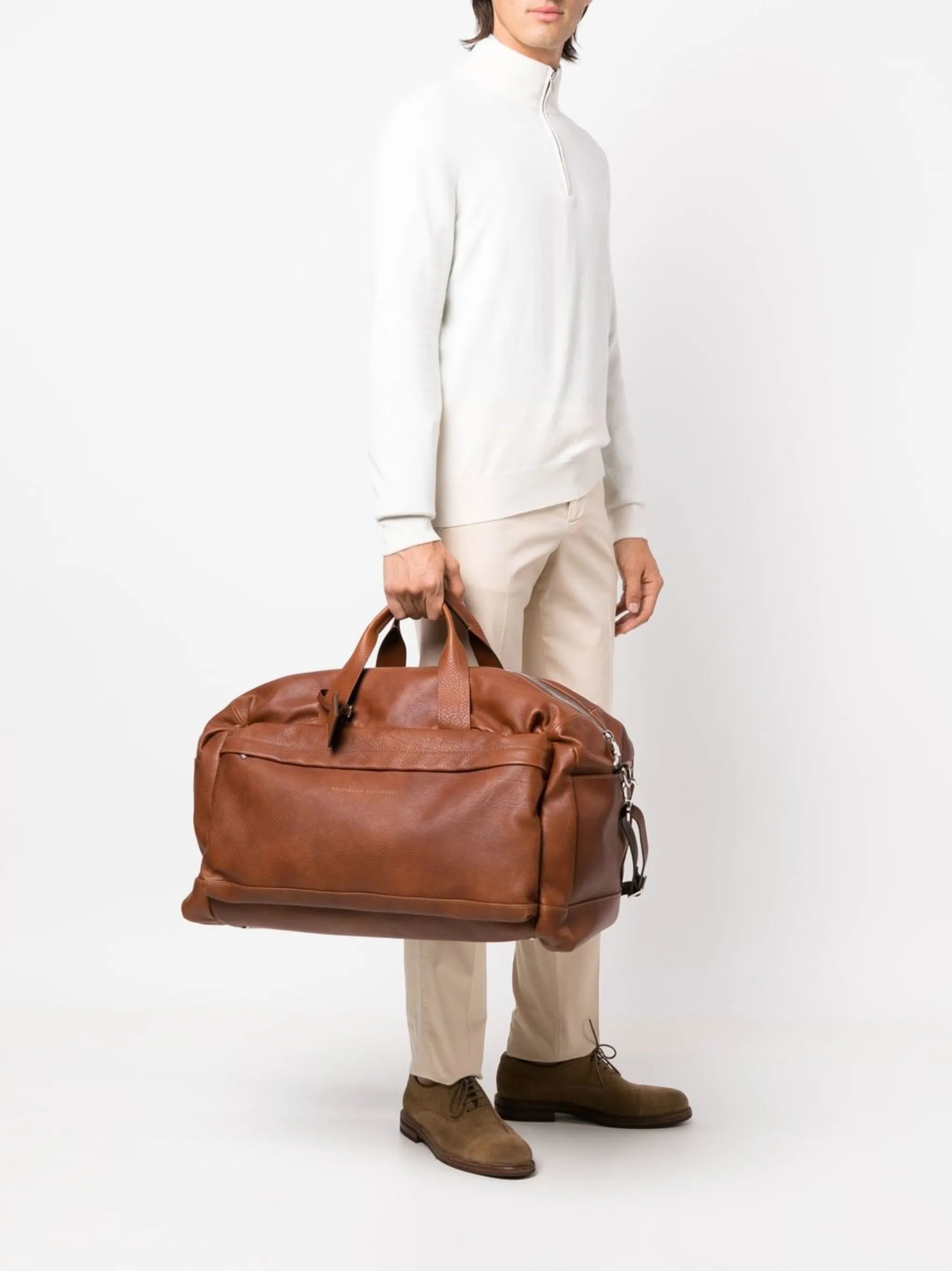 embossed-logo detail holdall