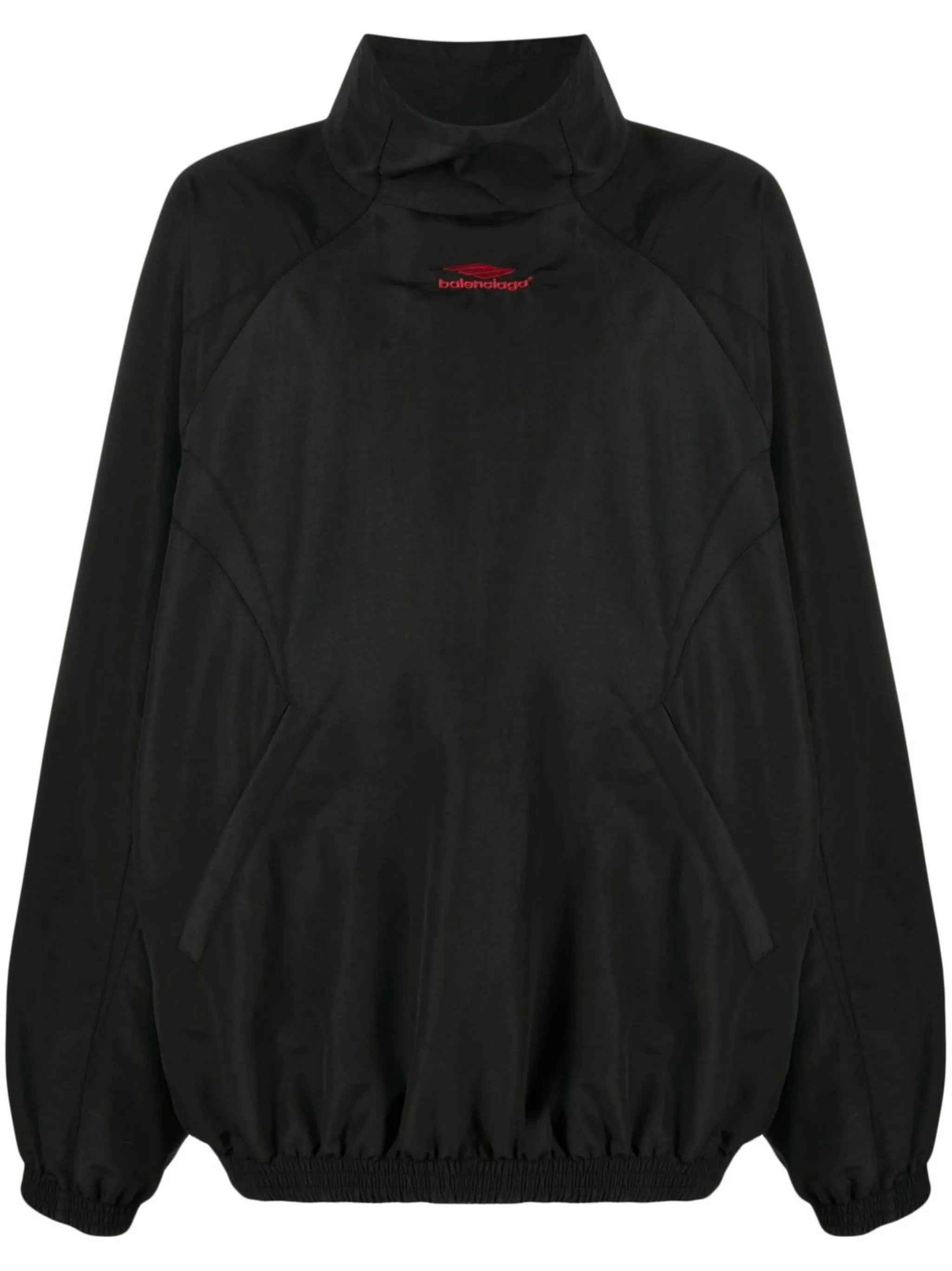 oversized logo-embroidered hoodie