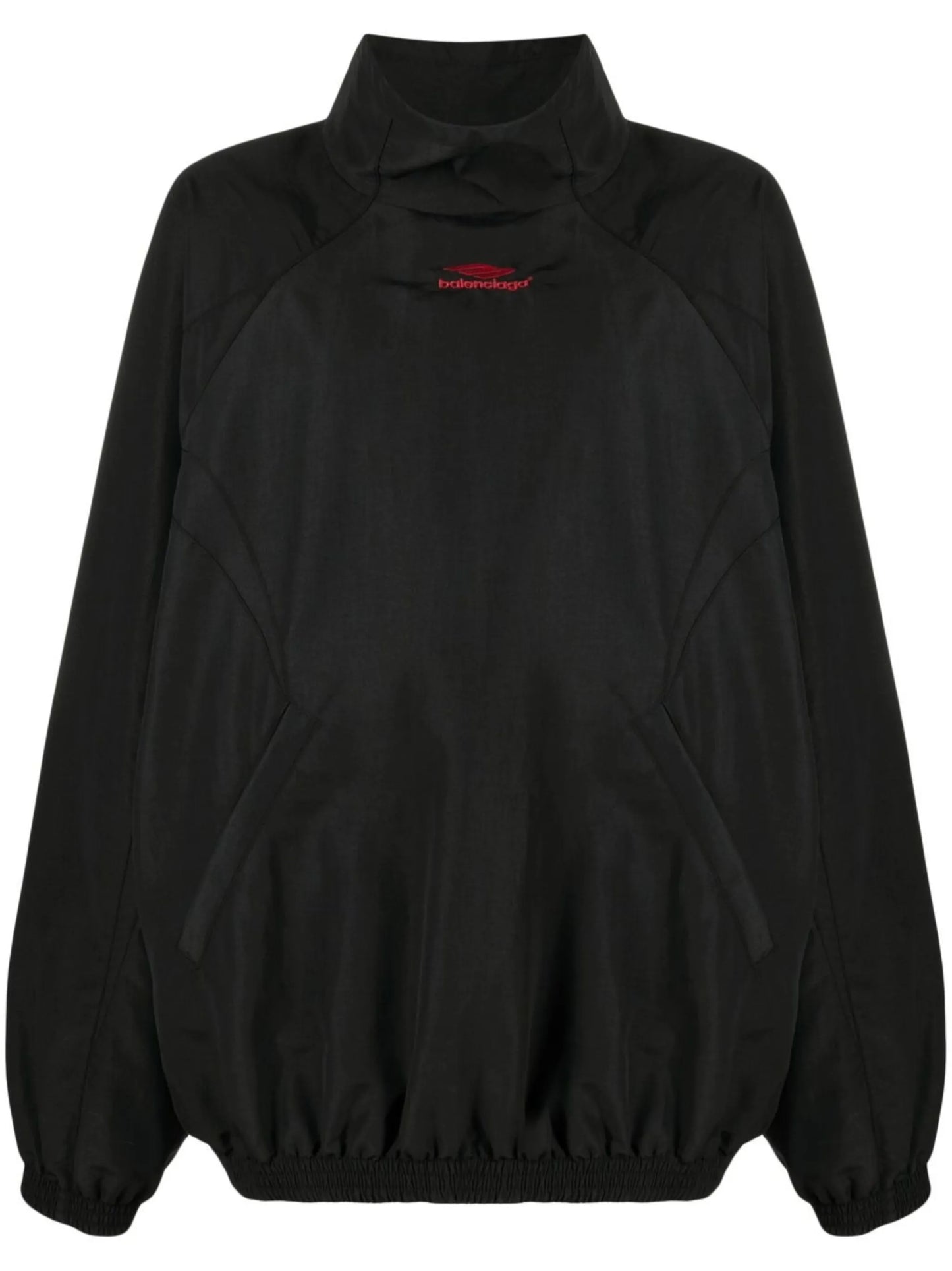 oversized logo-embroidered hoodie