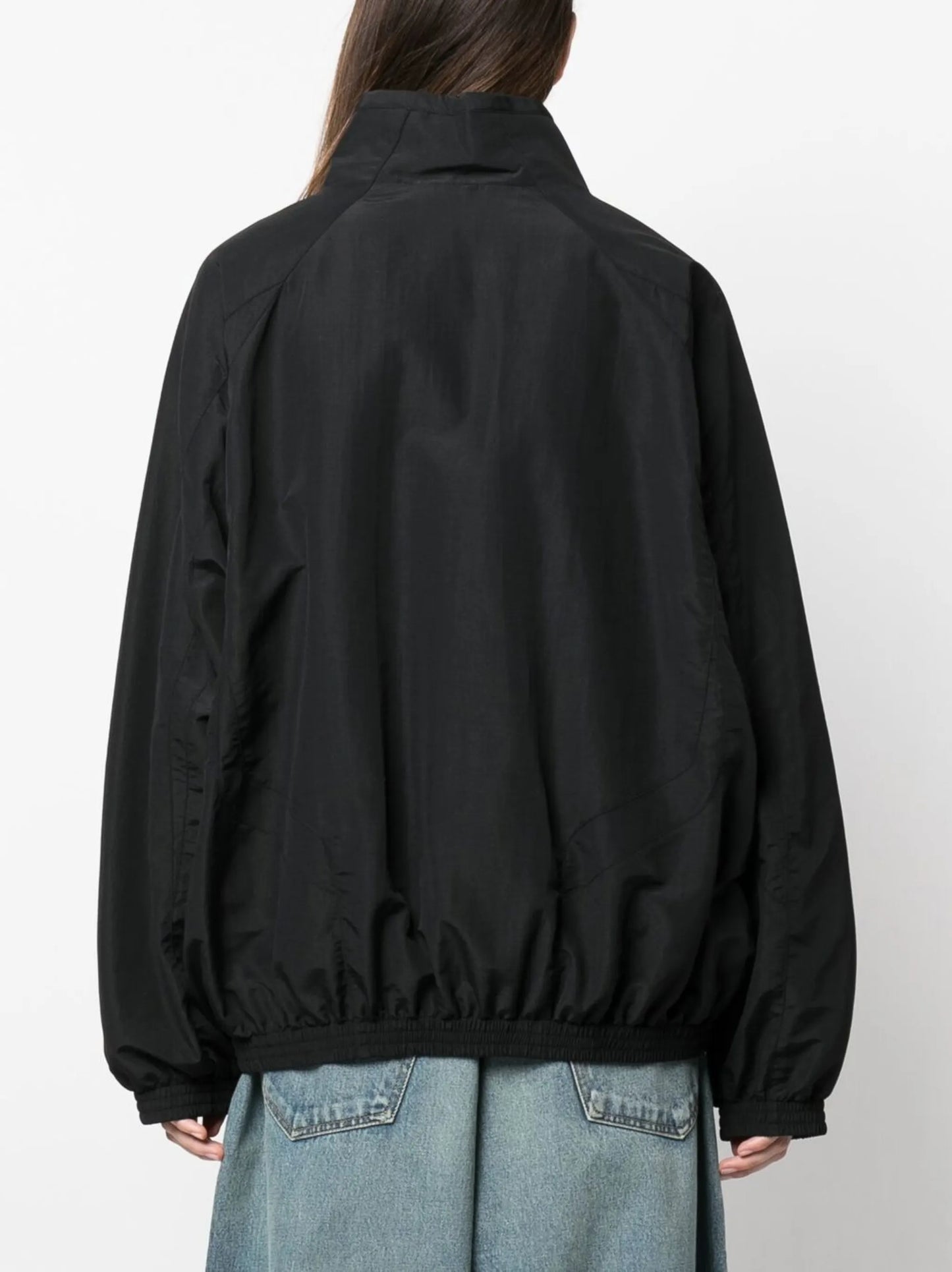 oversized logo-embroidered hoodie