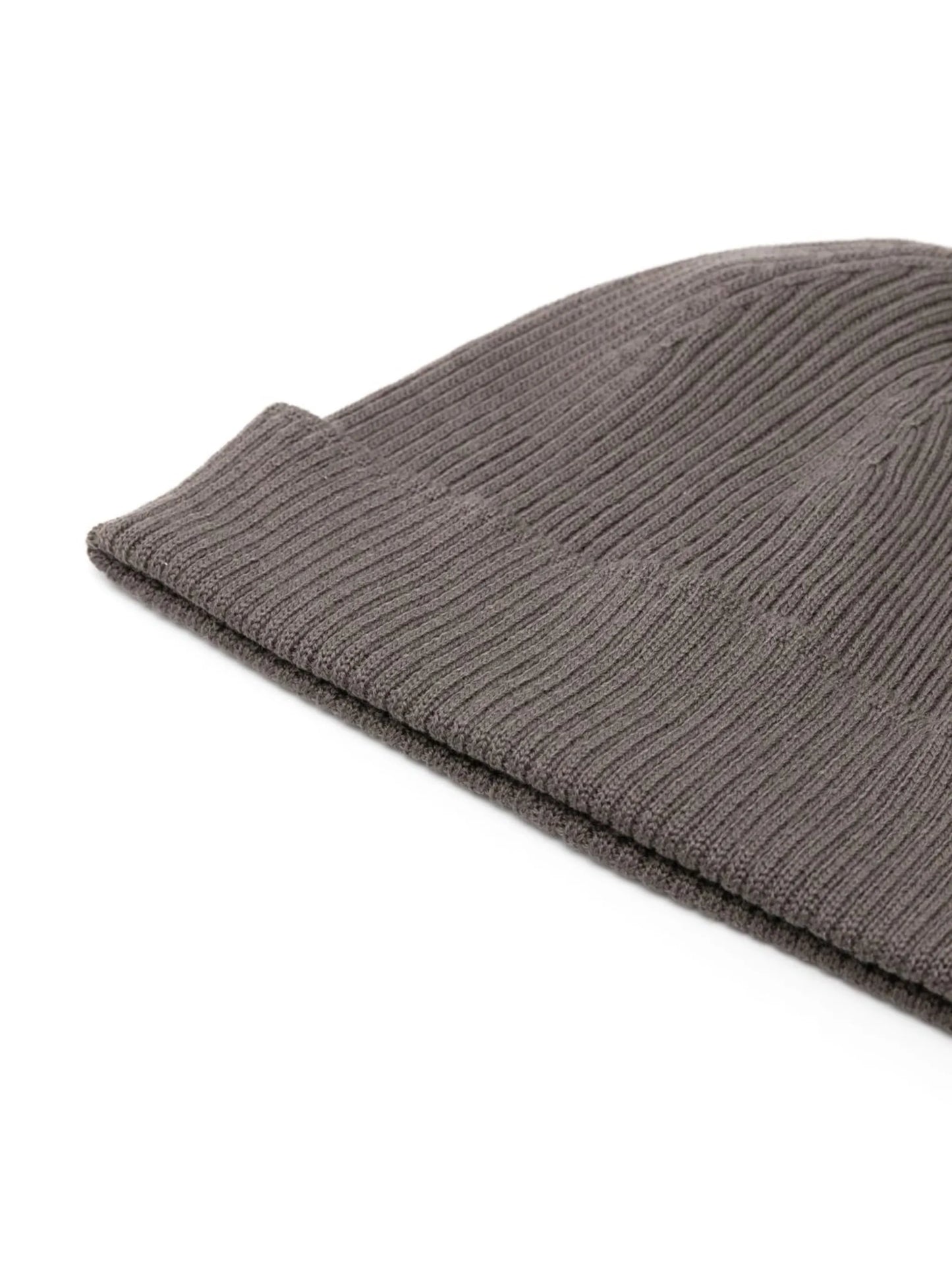 ribbed-knit wool beanie