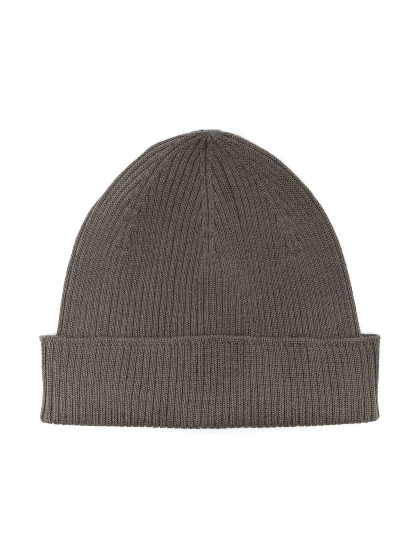 ribbed-knit wool beanie