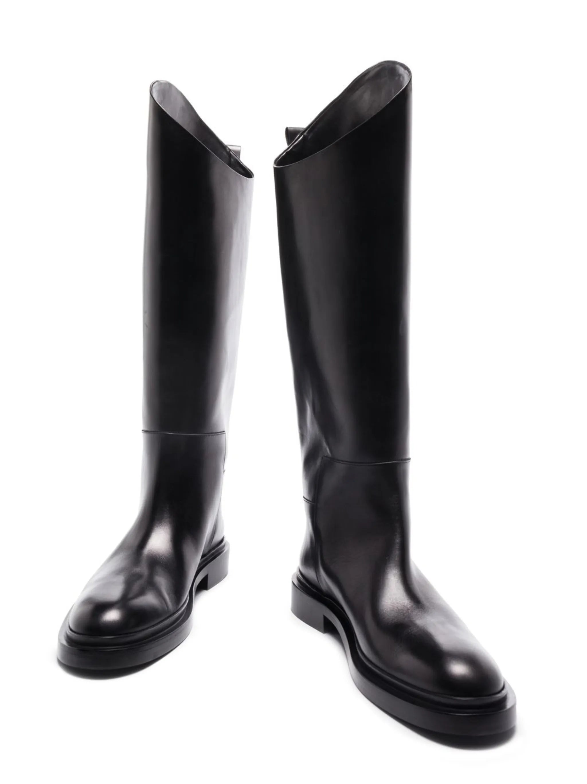 knee-high leather boots