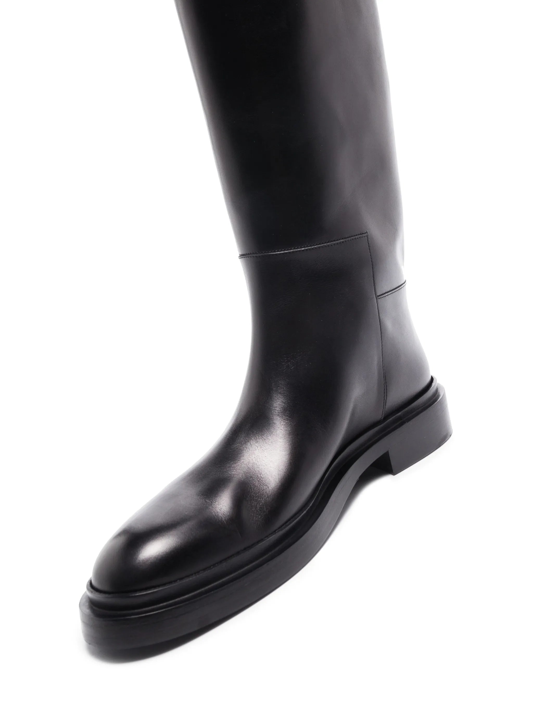 knee-high leather boots