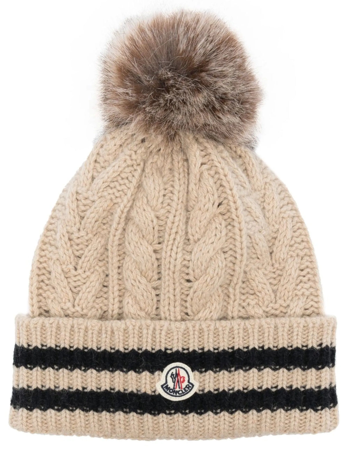 logo-patch knitted beanie
