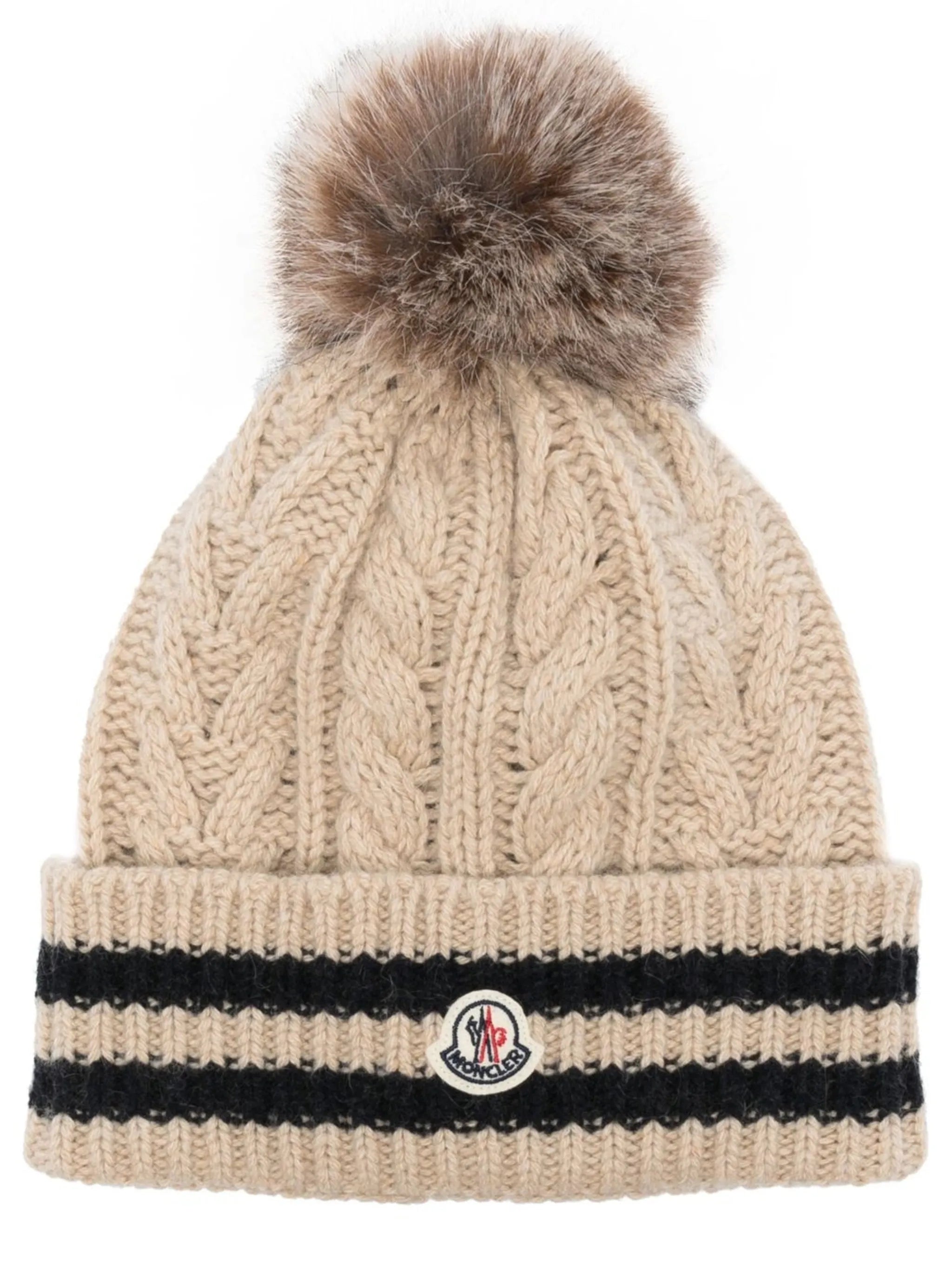 logo-patch knitted beanie