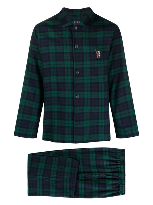 check-pattern pajama set