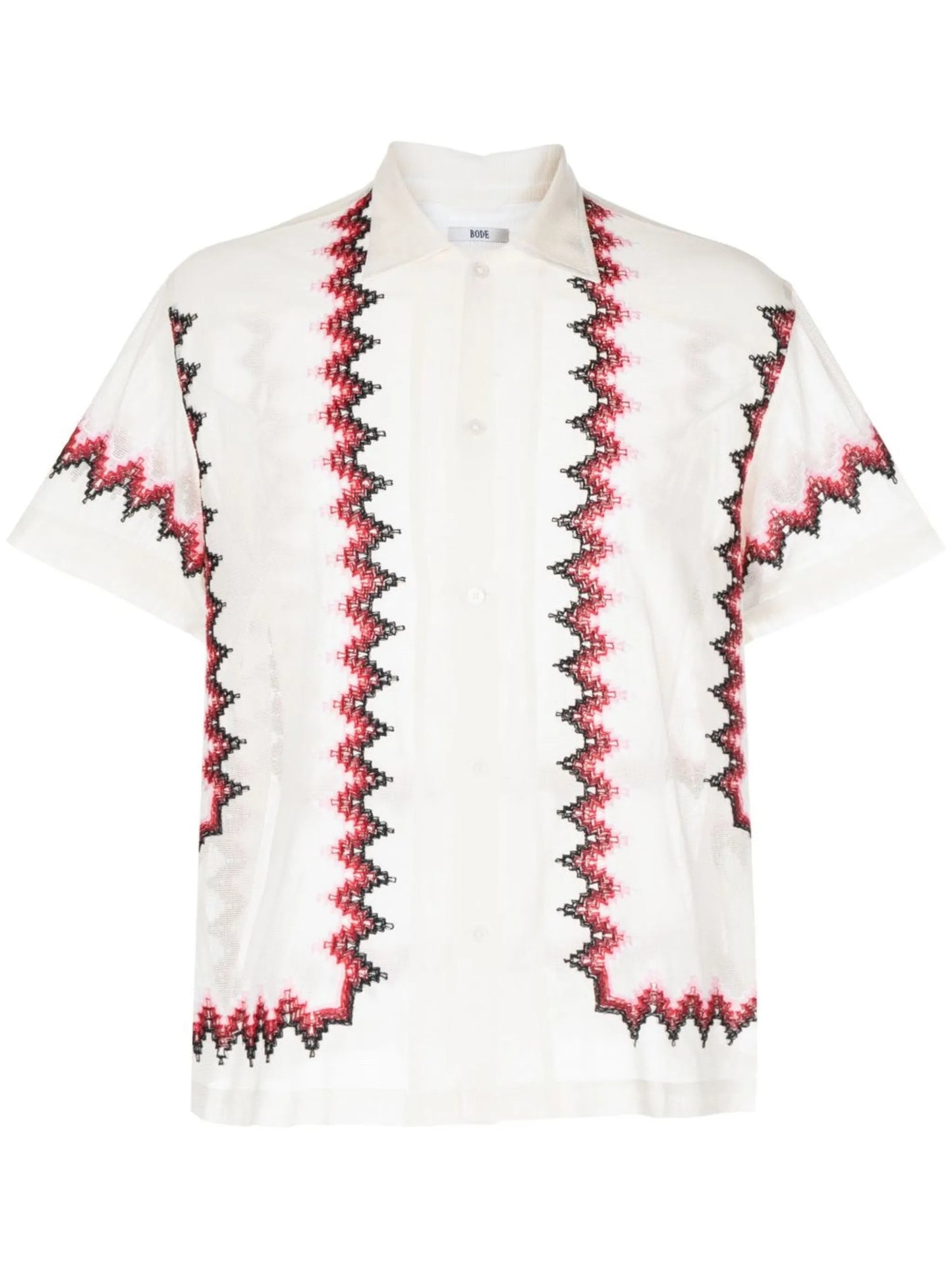 zigzag-embroidered shirt