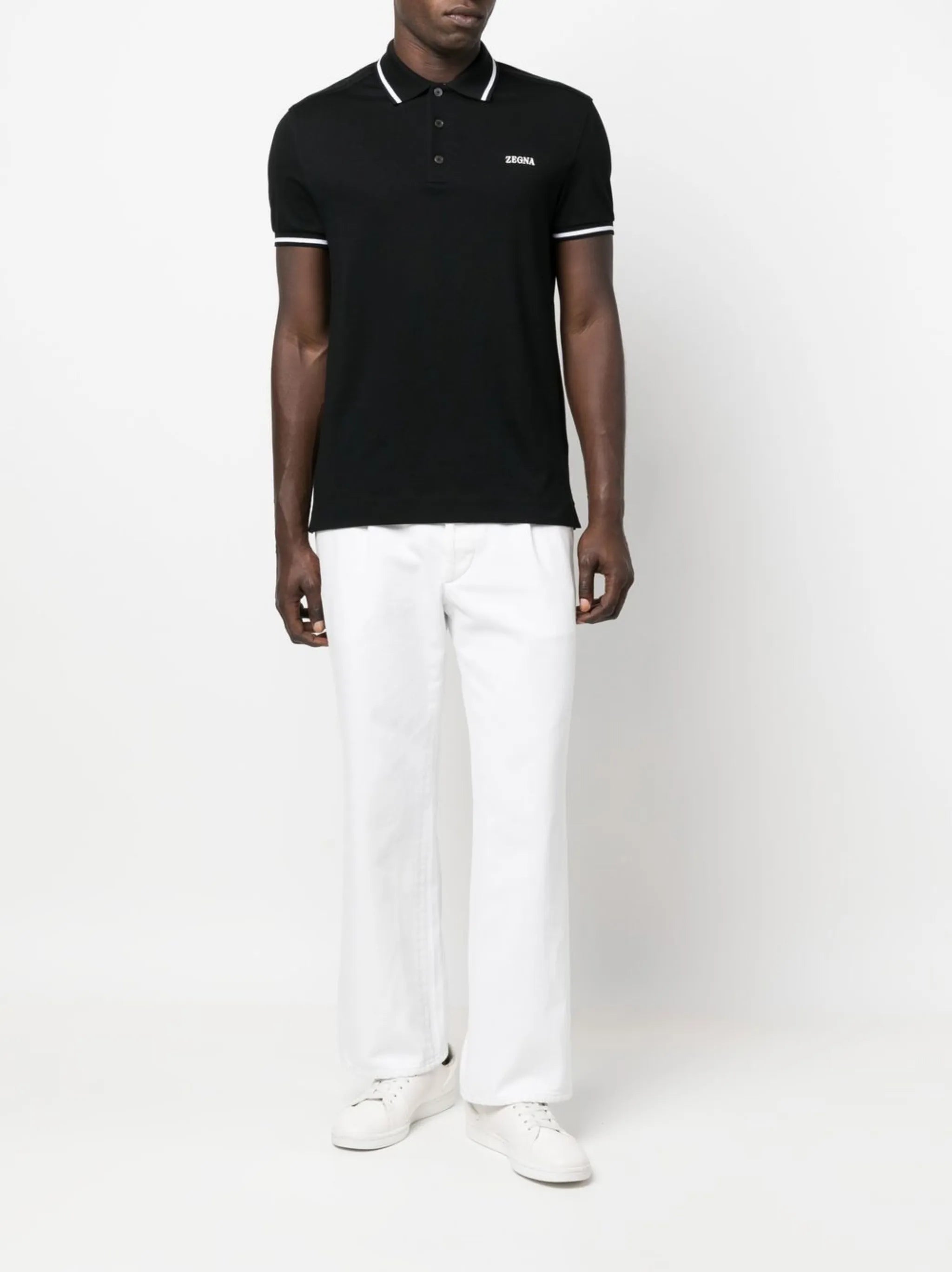 logo-embroidered polo shirt