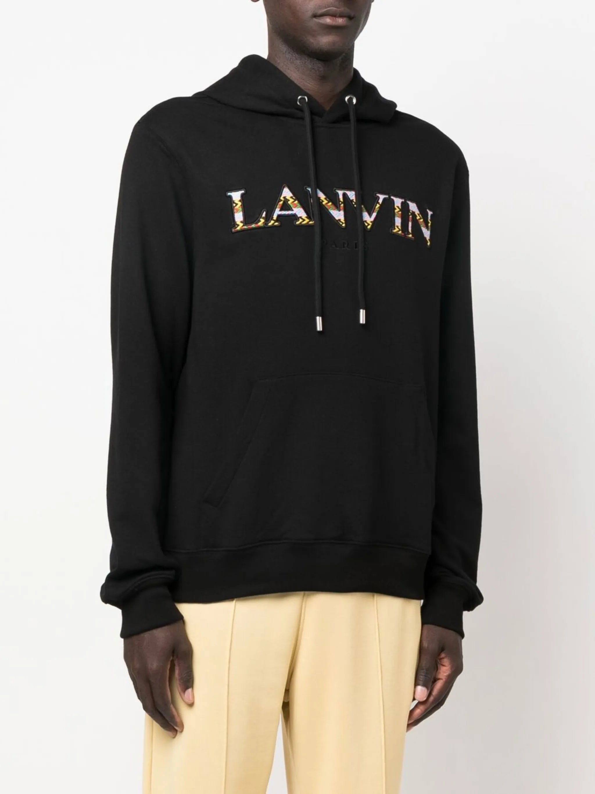 embroidered-logo pouch-pocket hoodie