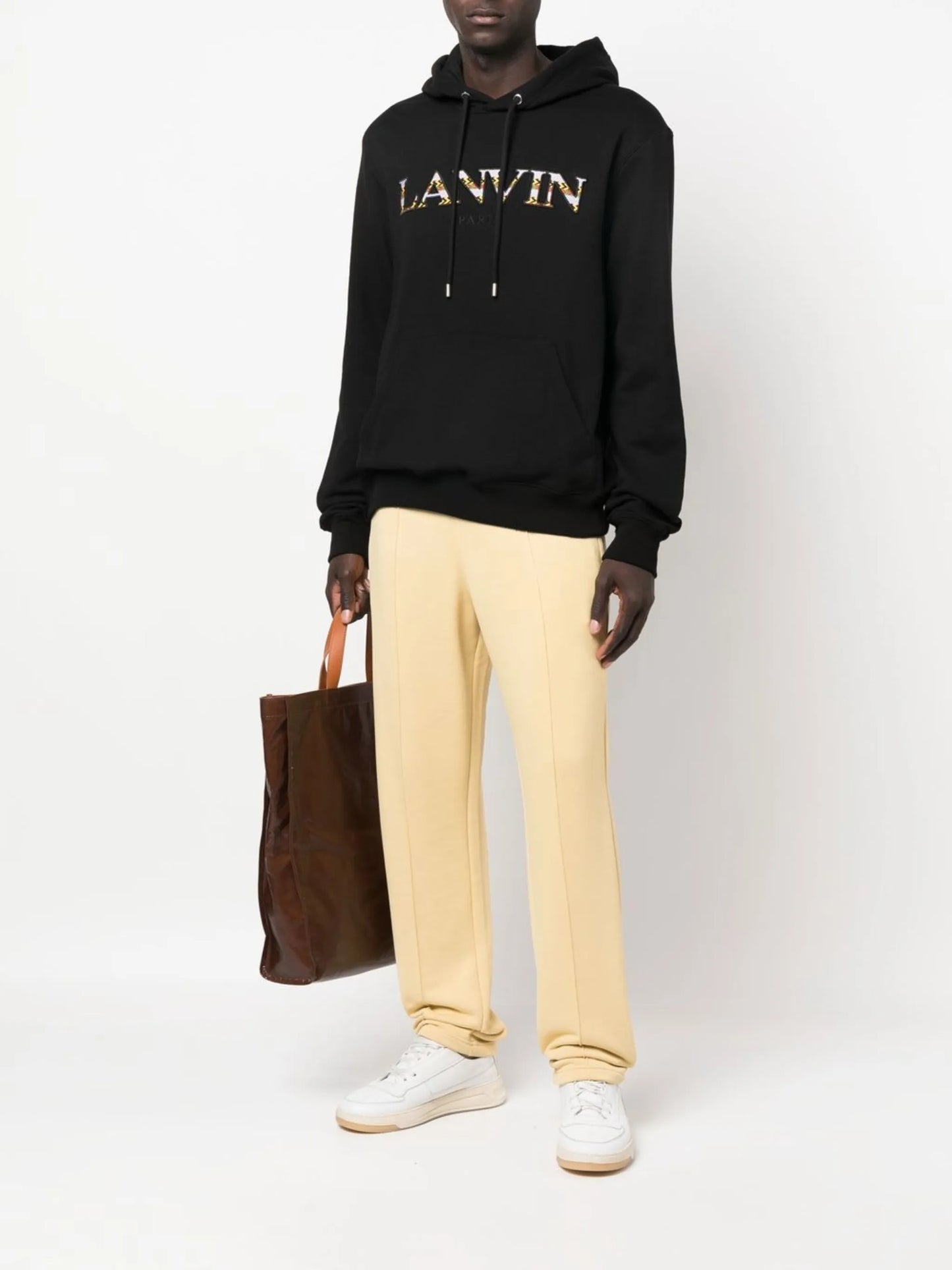 embroidered-logo pouch-pocket hoodie