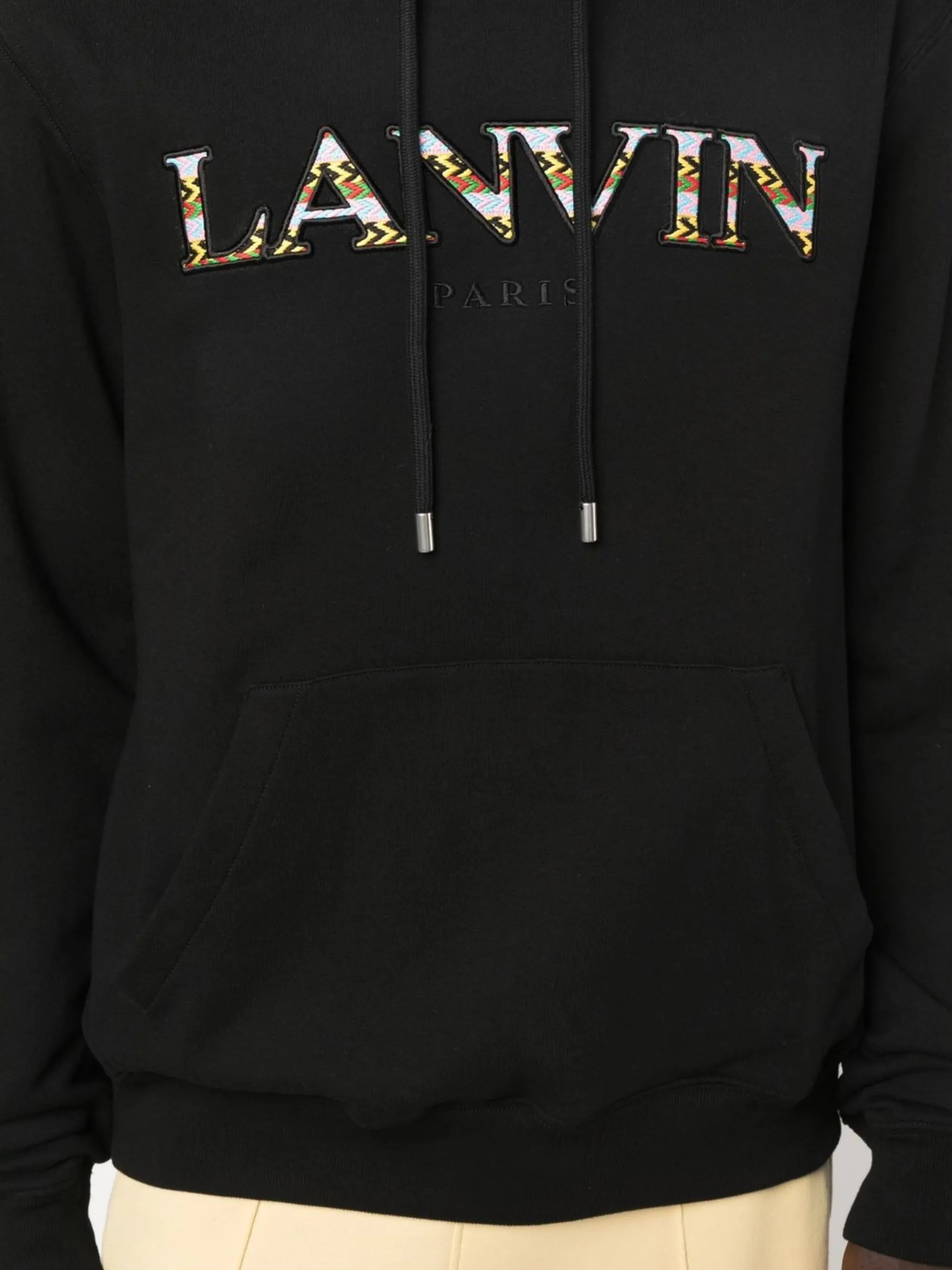 embroidered-logo pouch-pocket hoodie