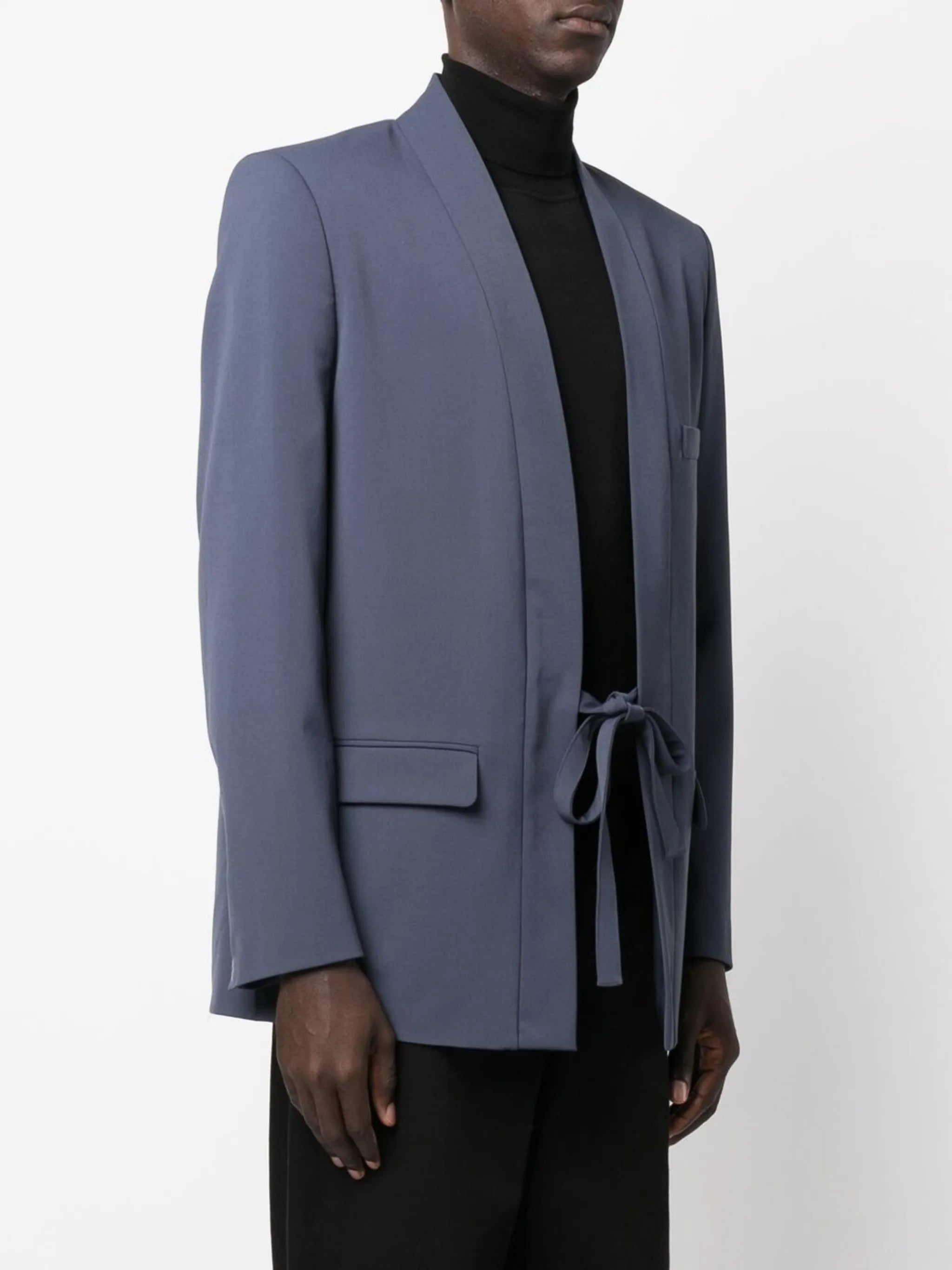 long-sleeve kimono blazer
