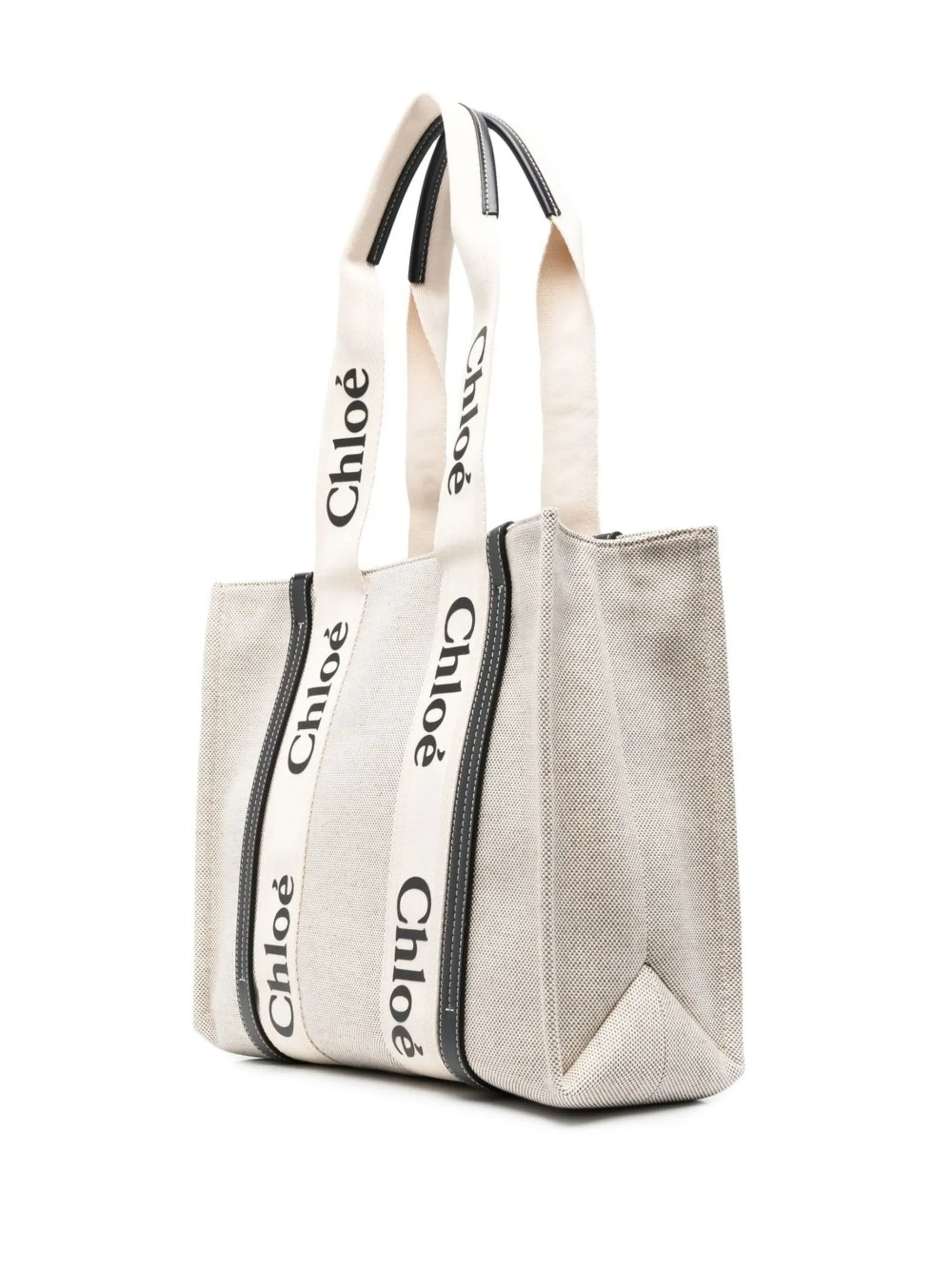 Woody logo-tape tote bag