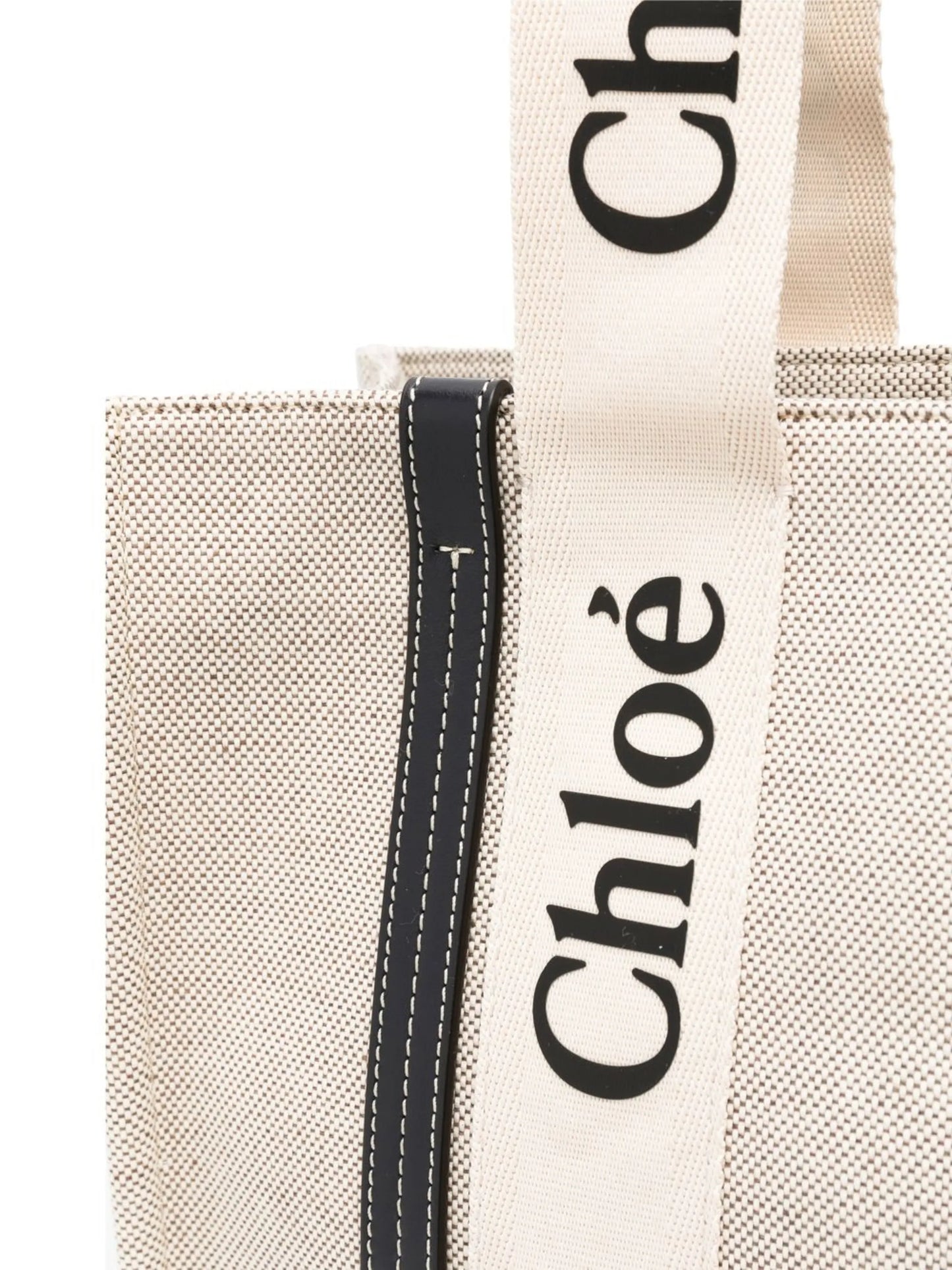 Woody logo-tape tote bag