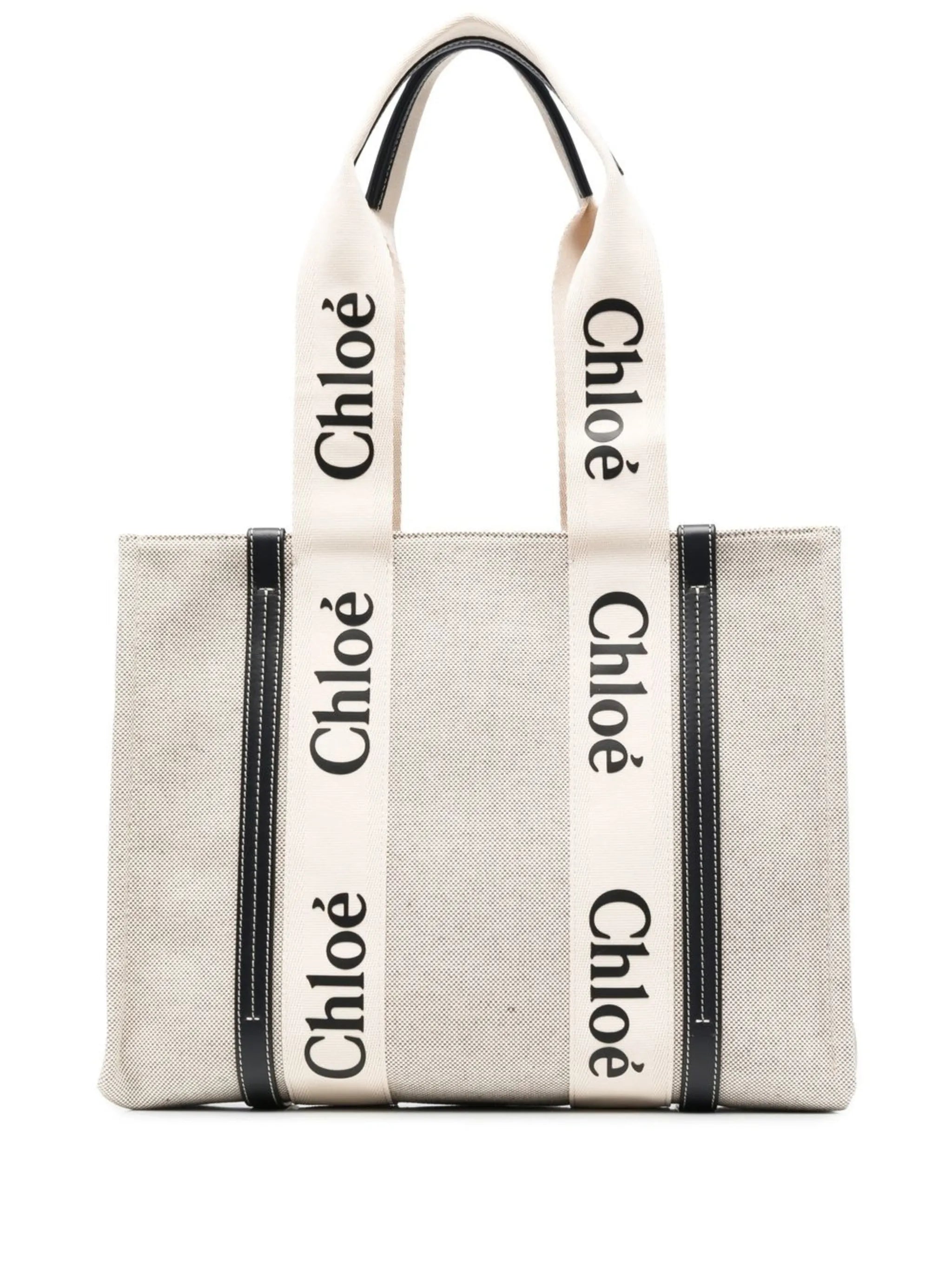 Woody logo-tape tote bag