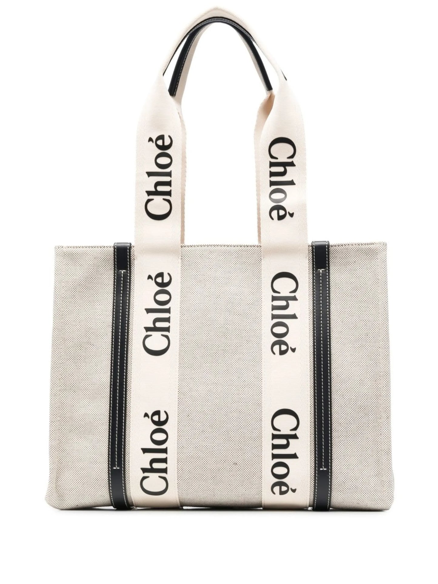 Woody logo-tape tote bag