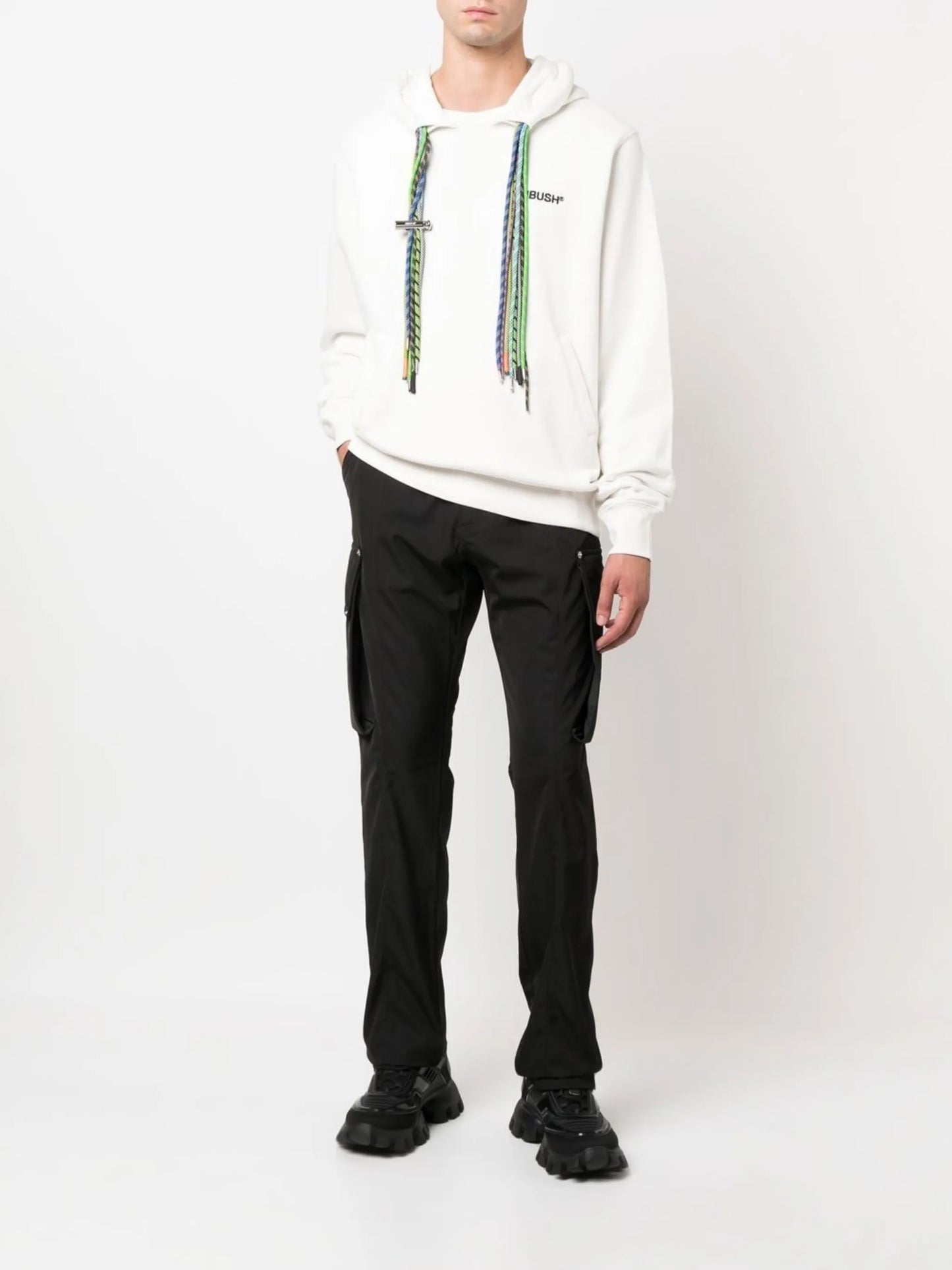 multi-cord long-sleeve hoodie