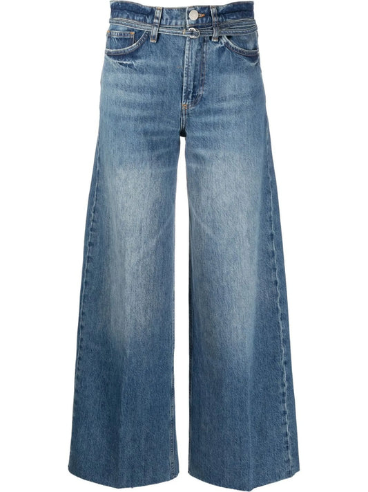 faded-effect boyfriend-cut jeans