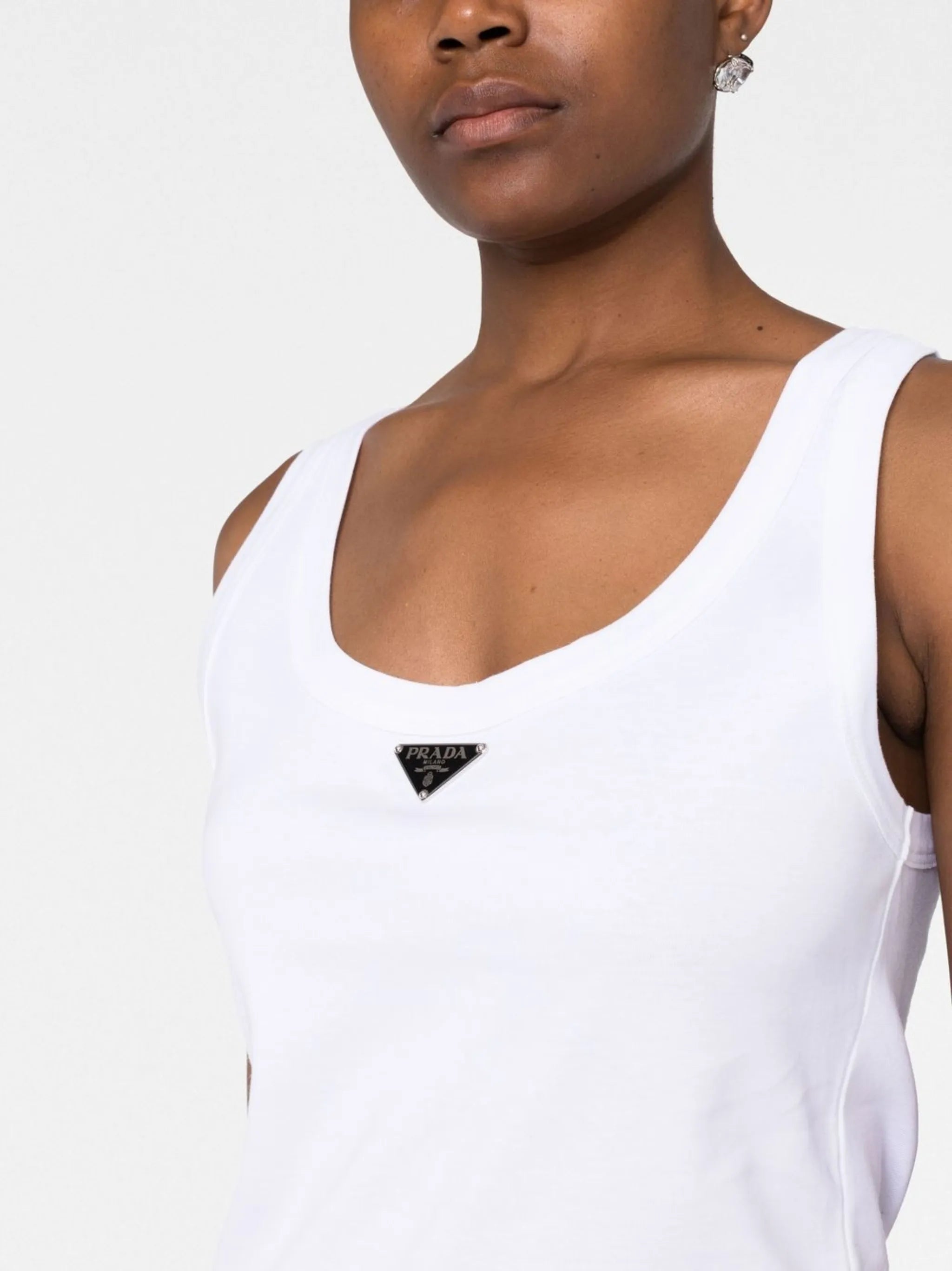 ribbed-knit tank top