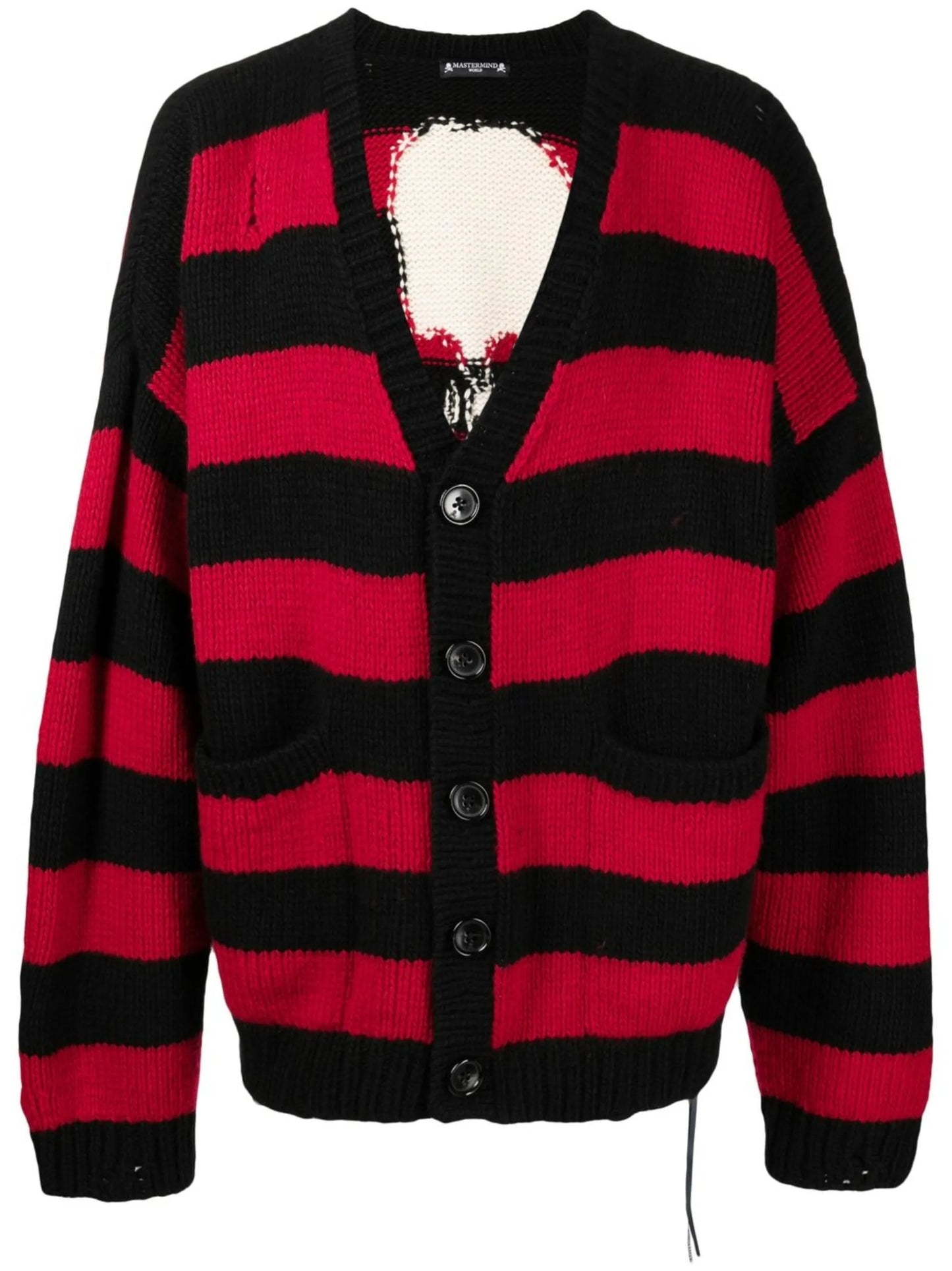 rear skull-print cardigan