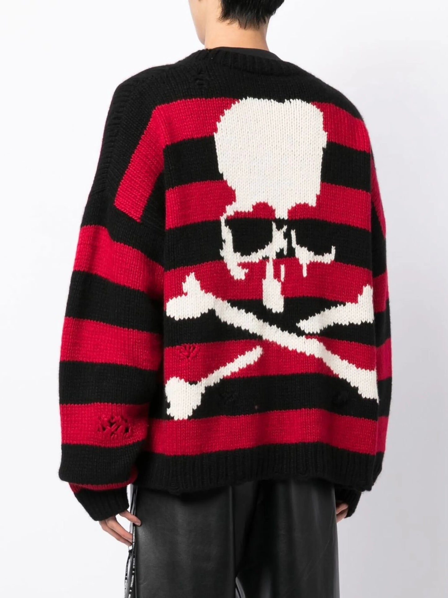 rear skull-print cardigan