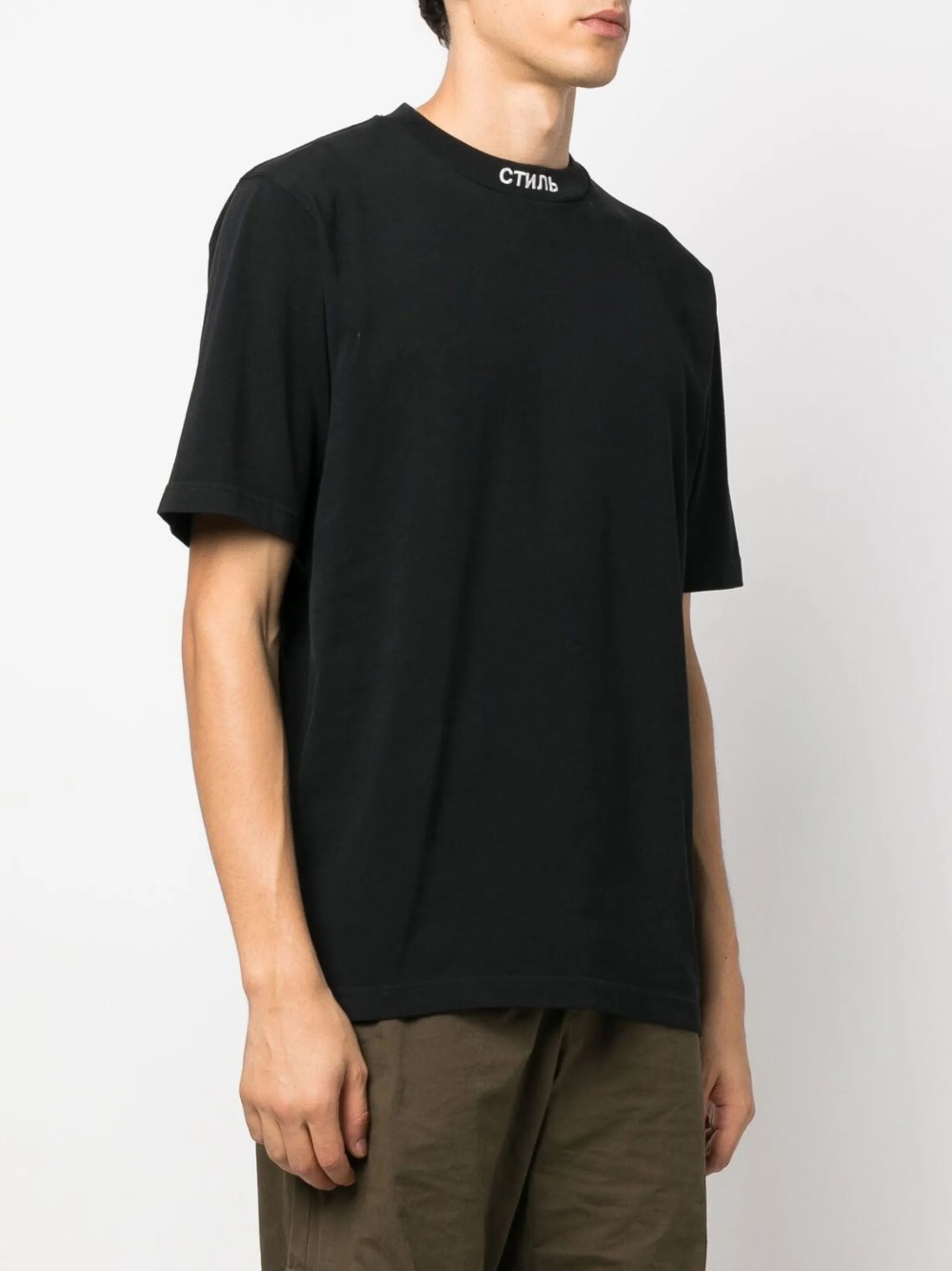 logo-patch cotton T-shirt