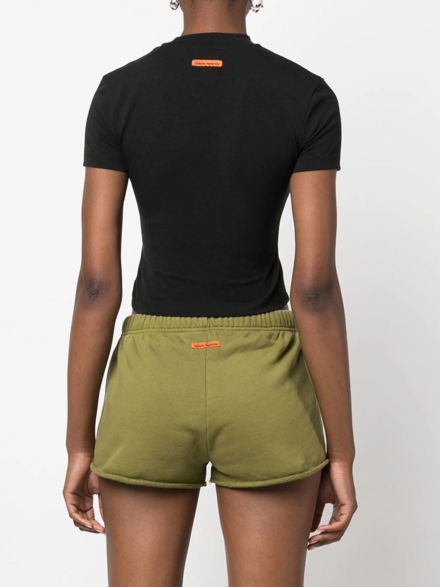 logo-print cropped T-shirt