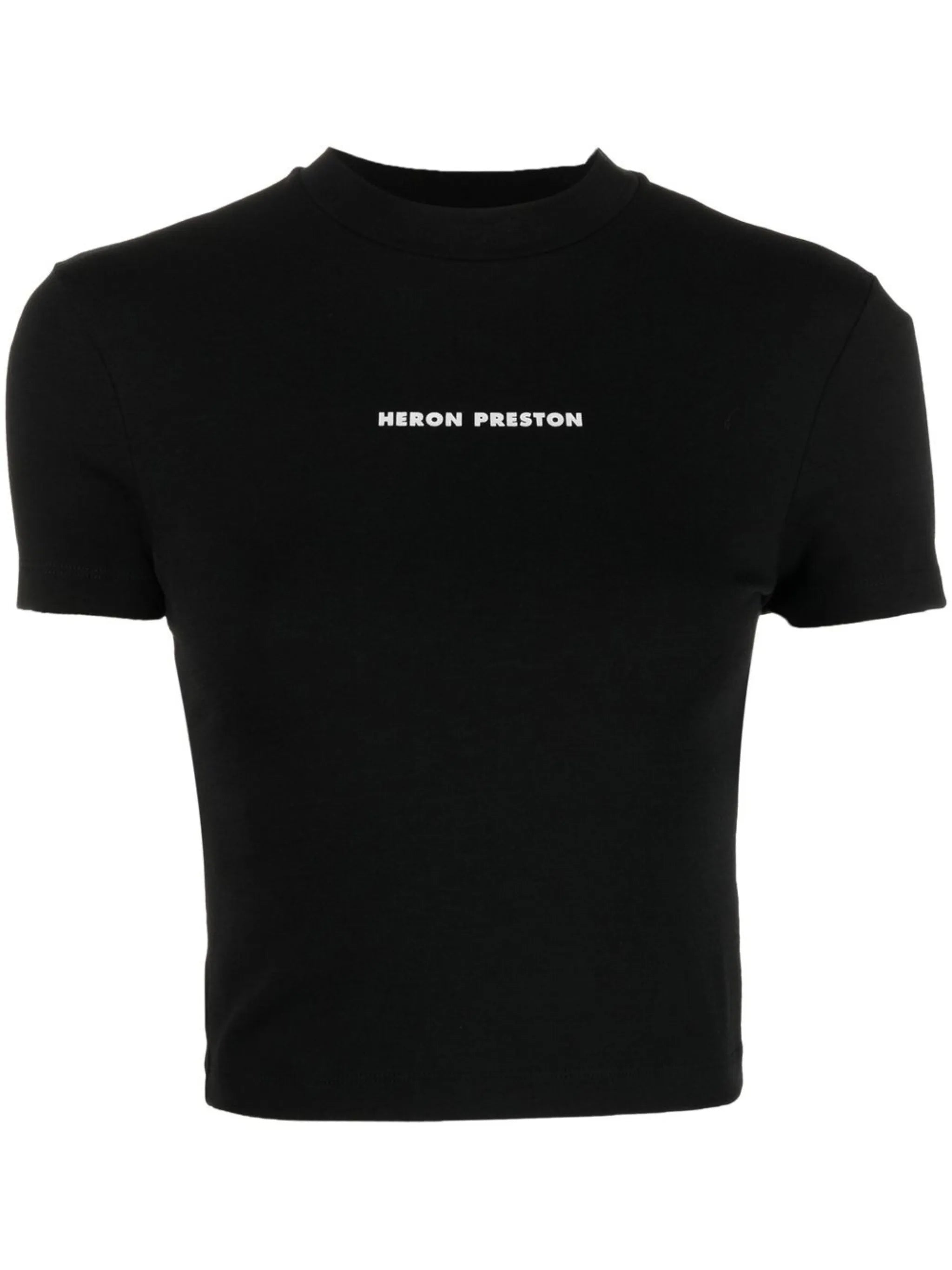 logo-print cropped T-shirt