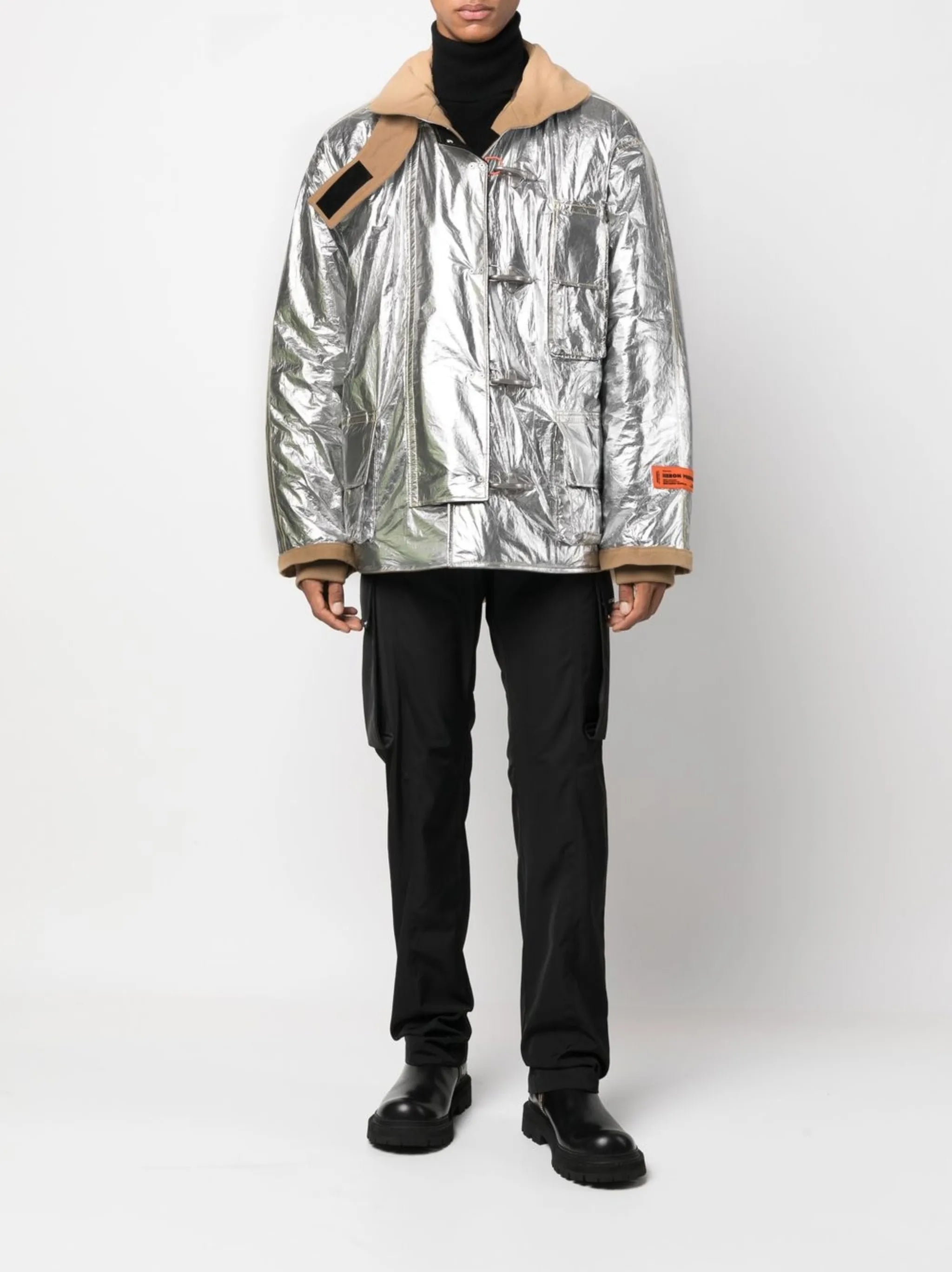 metallic fireman jacket