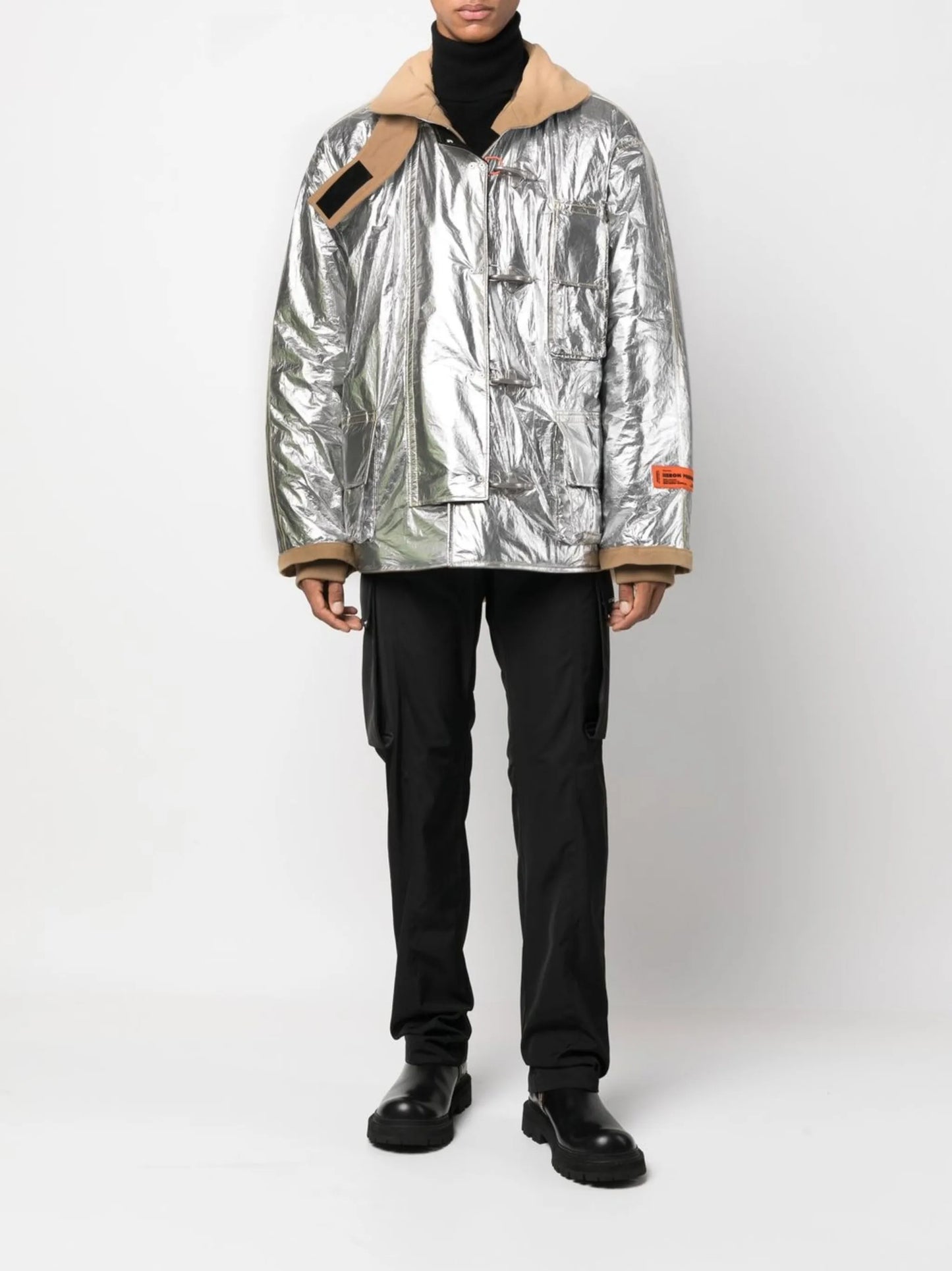 metallic fireman jacket