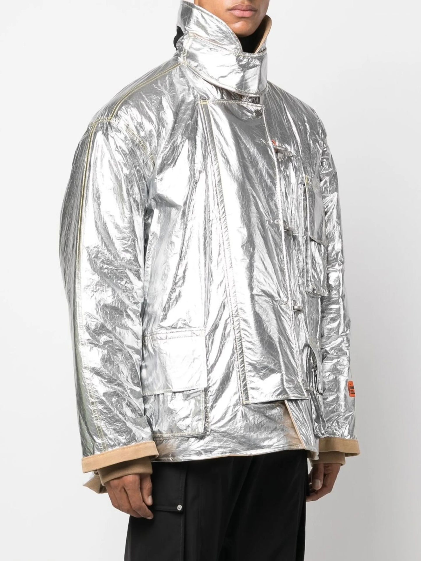 metallic fireman jacket