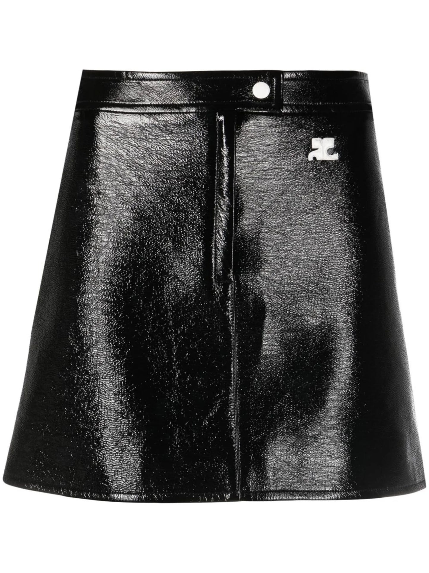 Reedition vinyl mini skirt