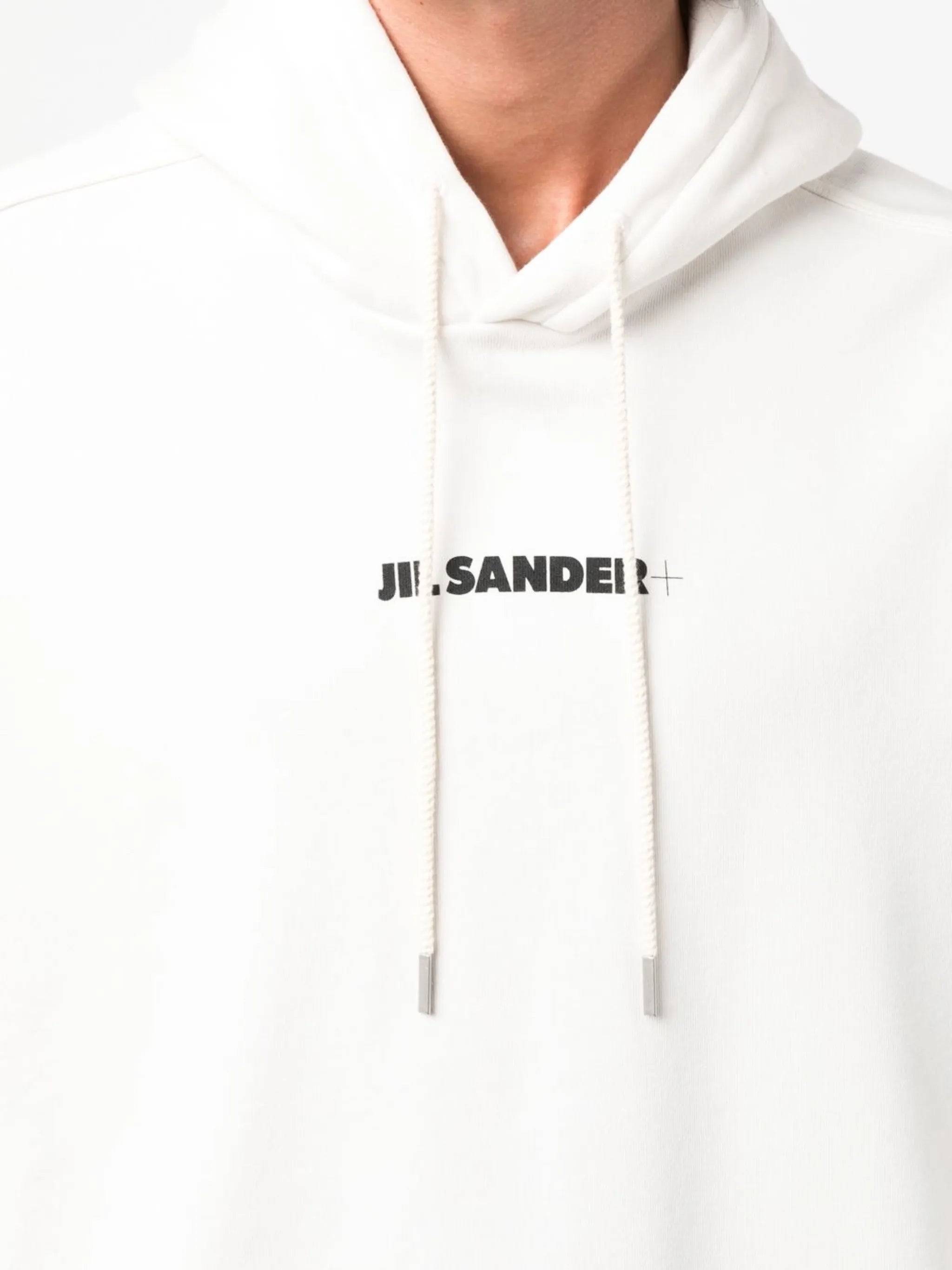 logo-print detail hoodie