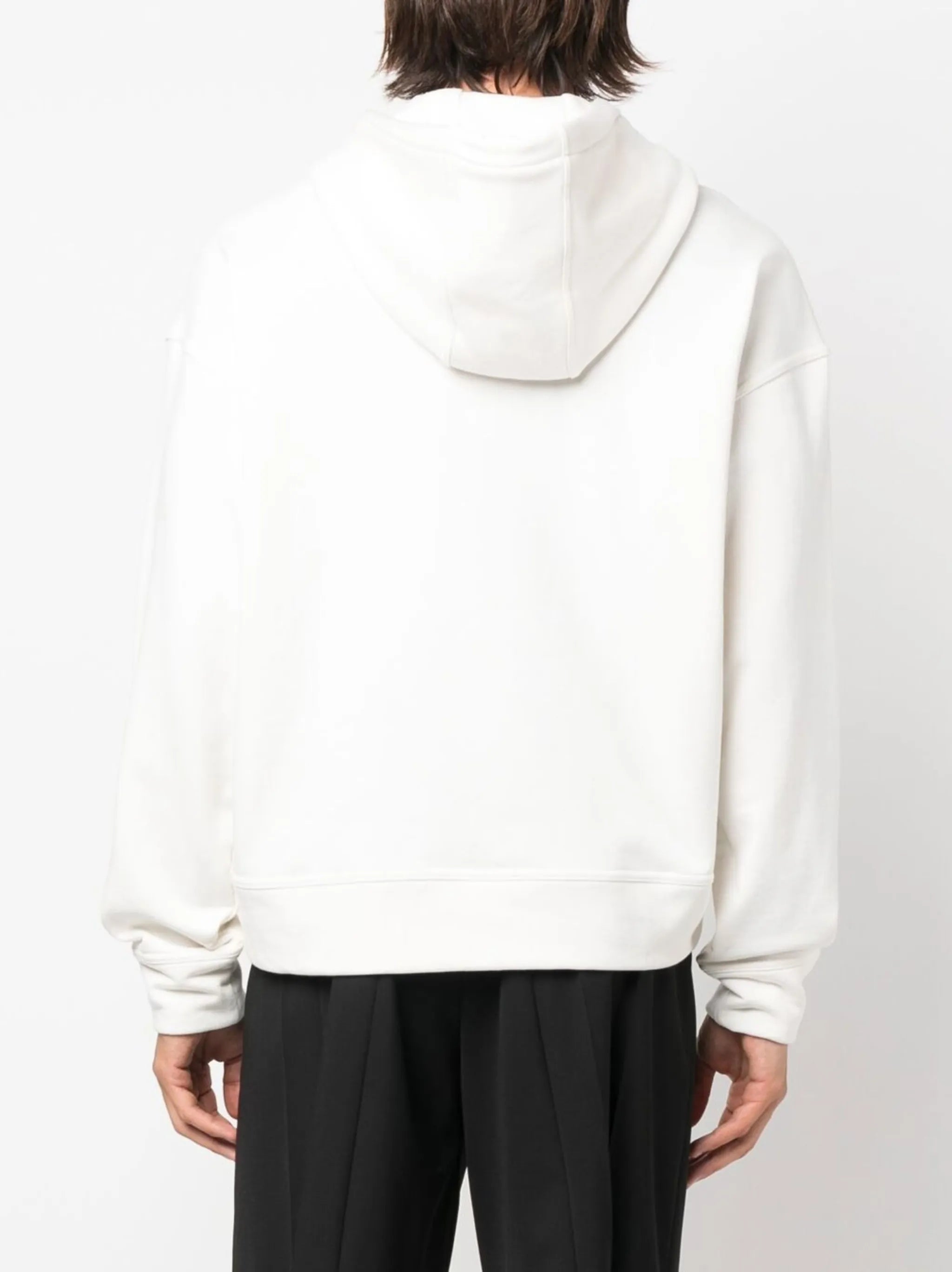 logo-print detail hoodie