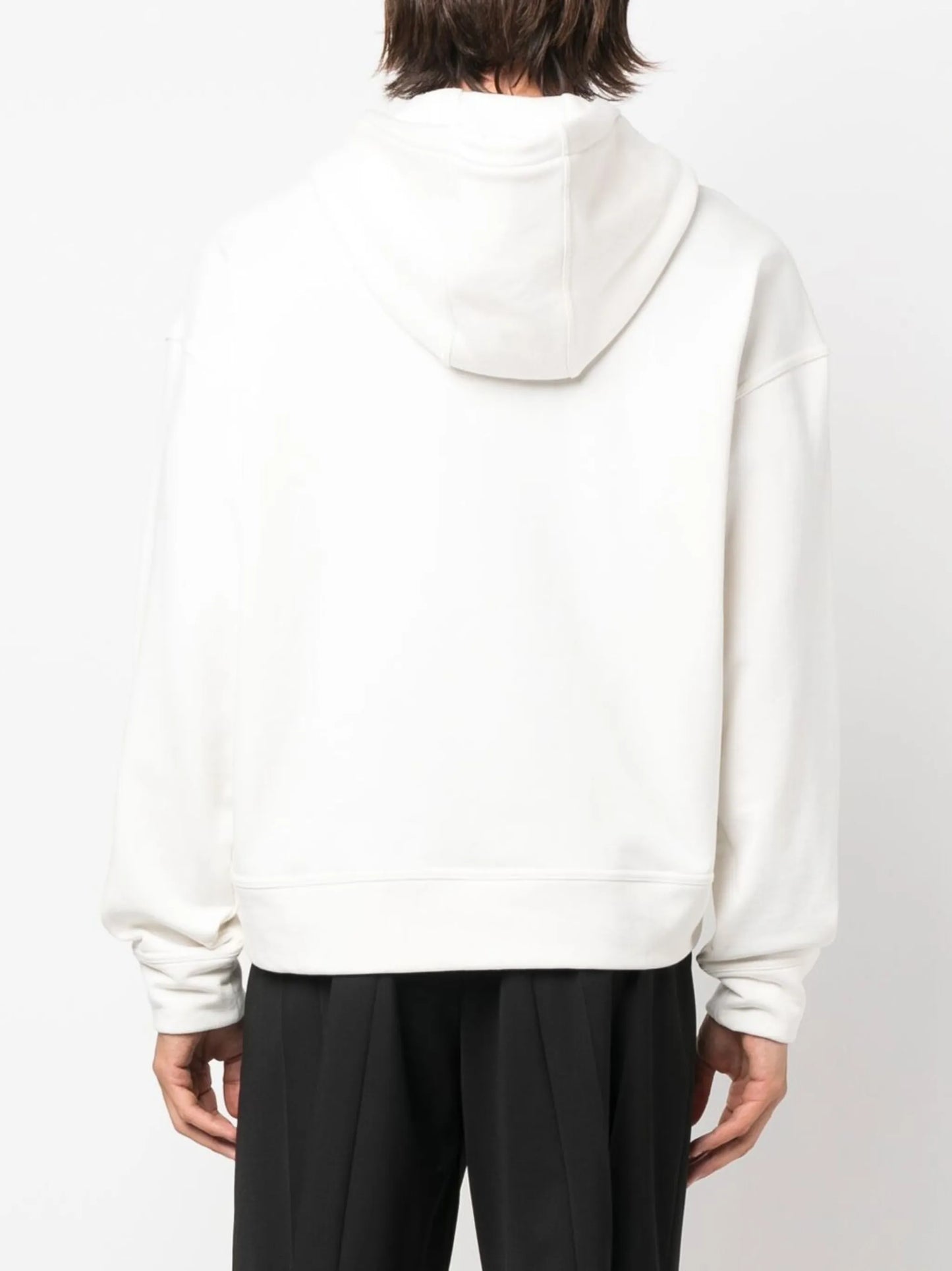 logo-print detail hoodie